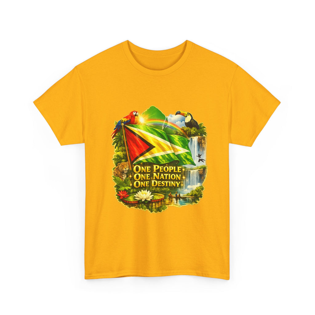 Guyana Flag T-Shirt  unisex – "One People, One Nation, One Destiny" Patriotic Tee