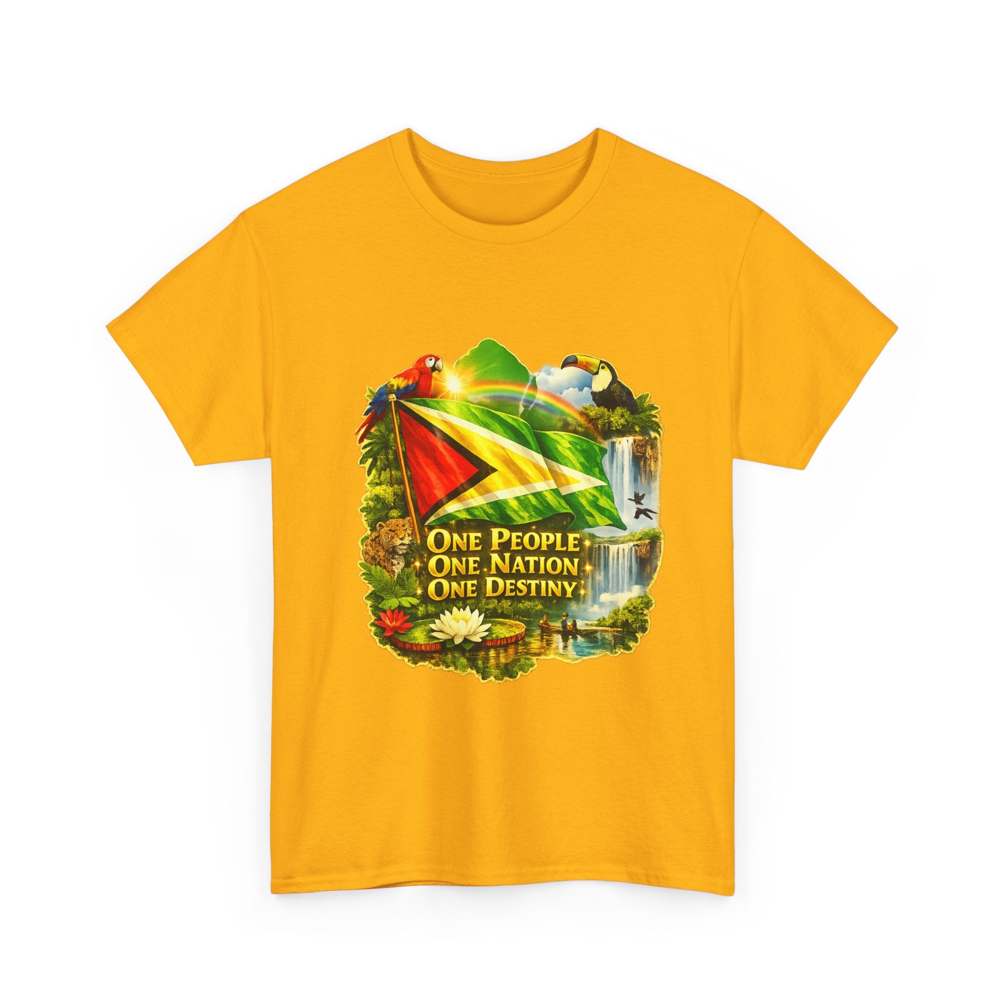 Guyana Flag T-Shirt  unisex – "One People, One Nation, One Destiny" Patriotic Tee