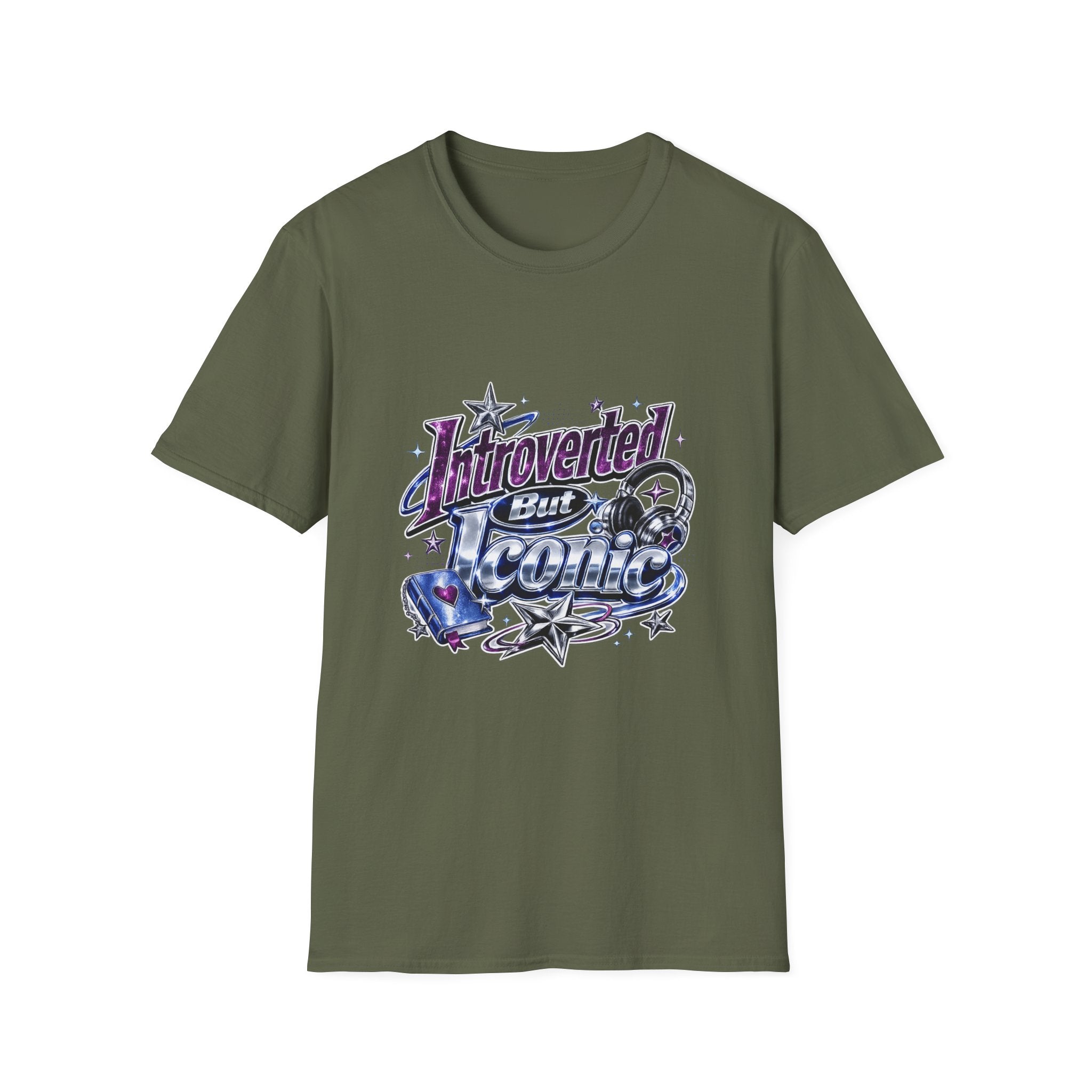 Introverted But Iconic T-Shirt – Retro Star Graphic Tee for Quiet Confidence