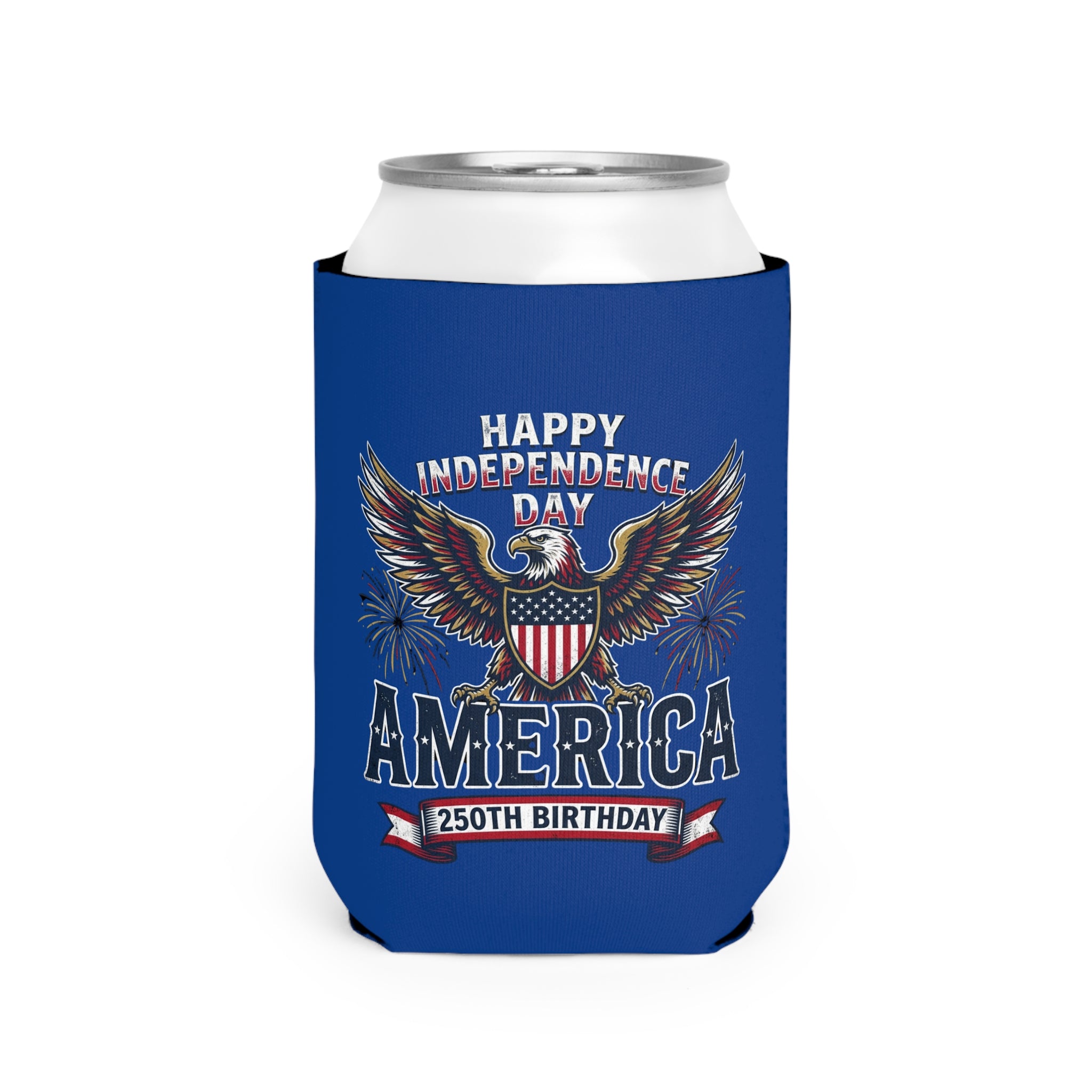 Independence Day America Can Cooler Sleeve - 'Happy Independence Day' 250th Birthday