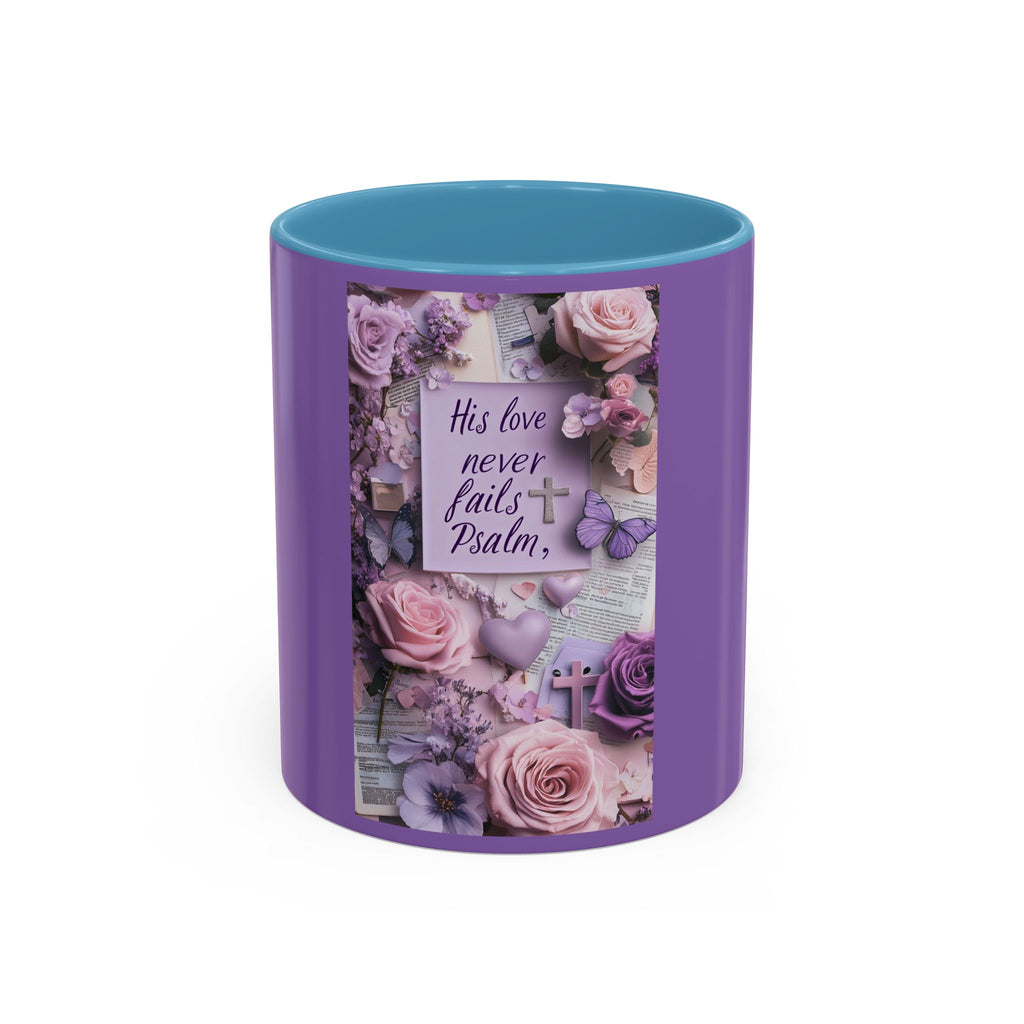 Coffee Mug — Floral Psalm Accent Mug (11/15 oz)