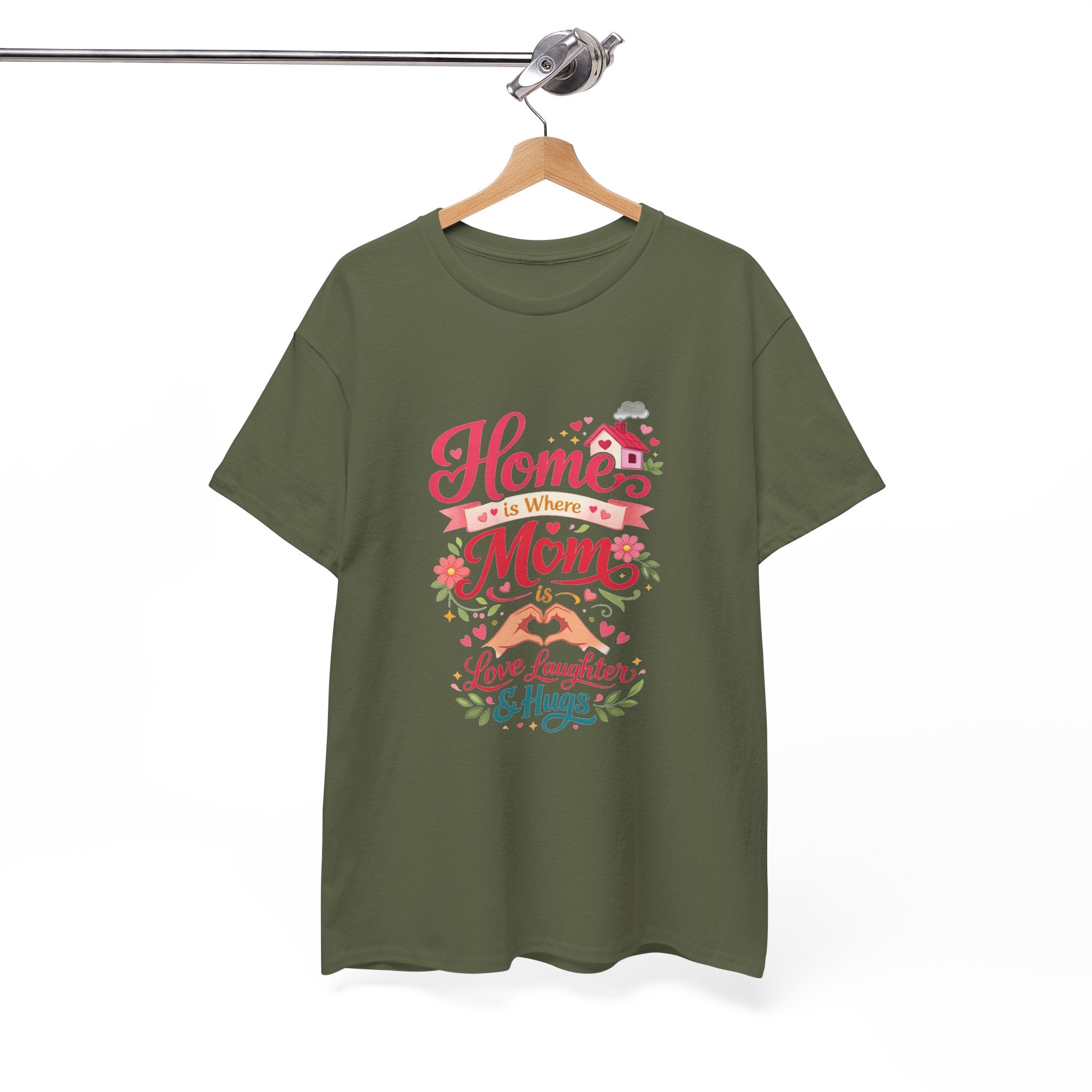 Mom Home T‑Shirt — “Home Is Where Mom Is” Floral Mother’s Day Tee