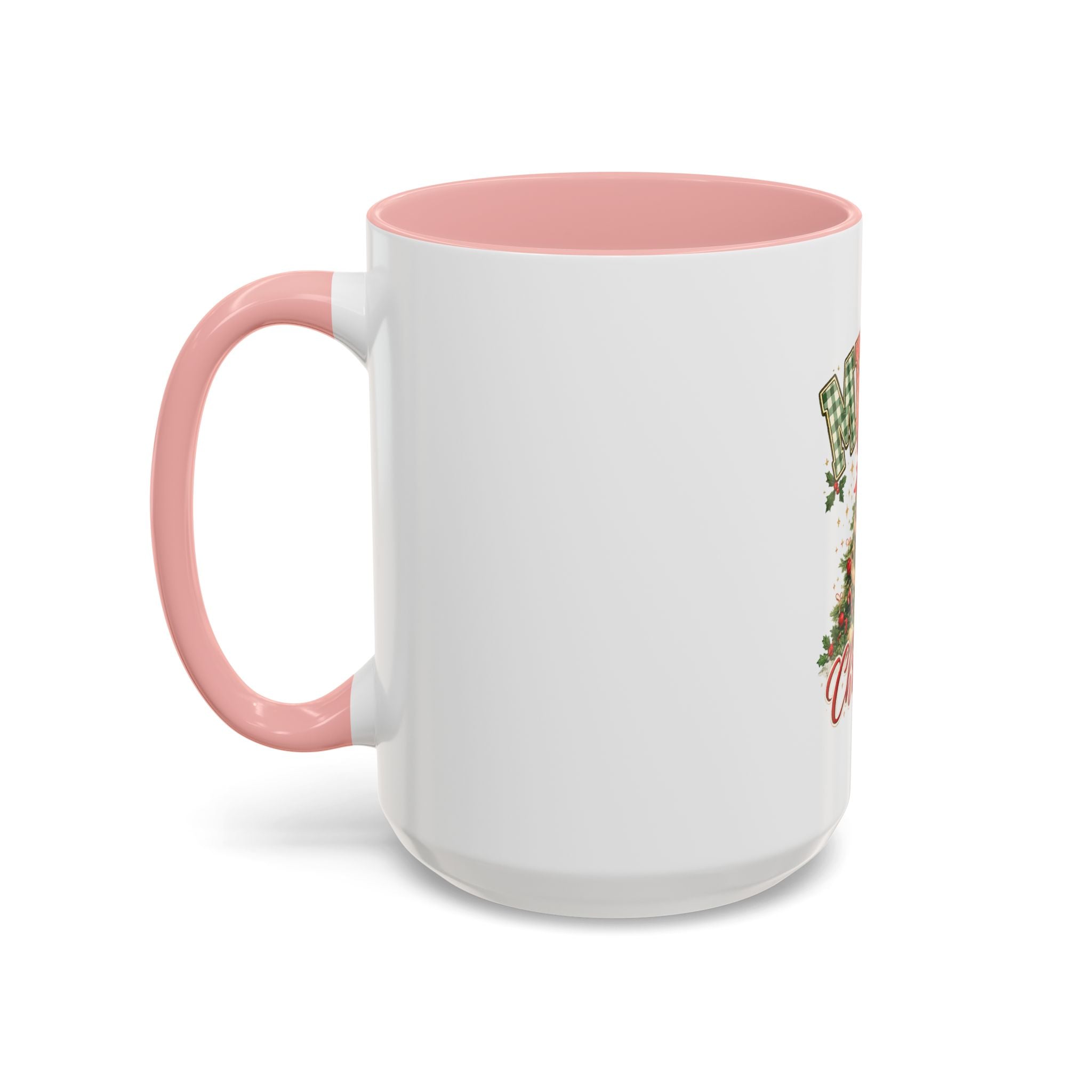 Merry Christmas Accent Coffee Mug – Festive Holiday Tree & Bow (11/15oz)