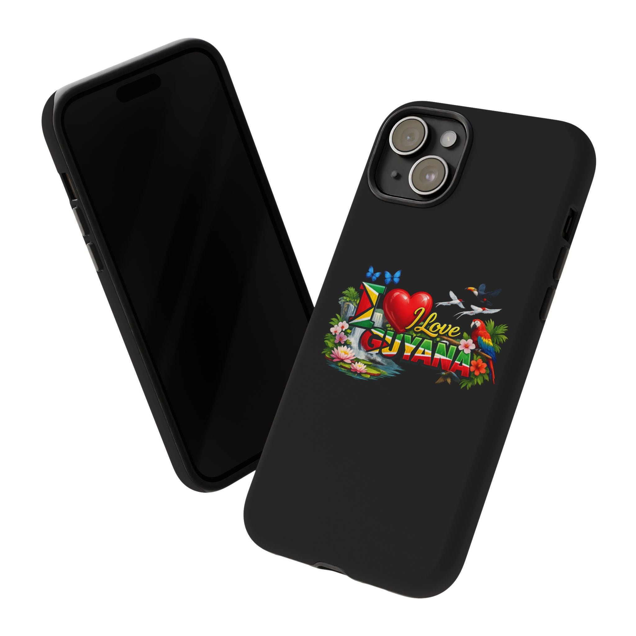 Phone case I Love Guyana Phone Case — Tough Protective Tropical Flag Design
