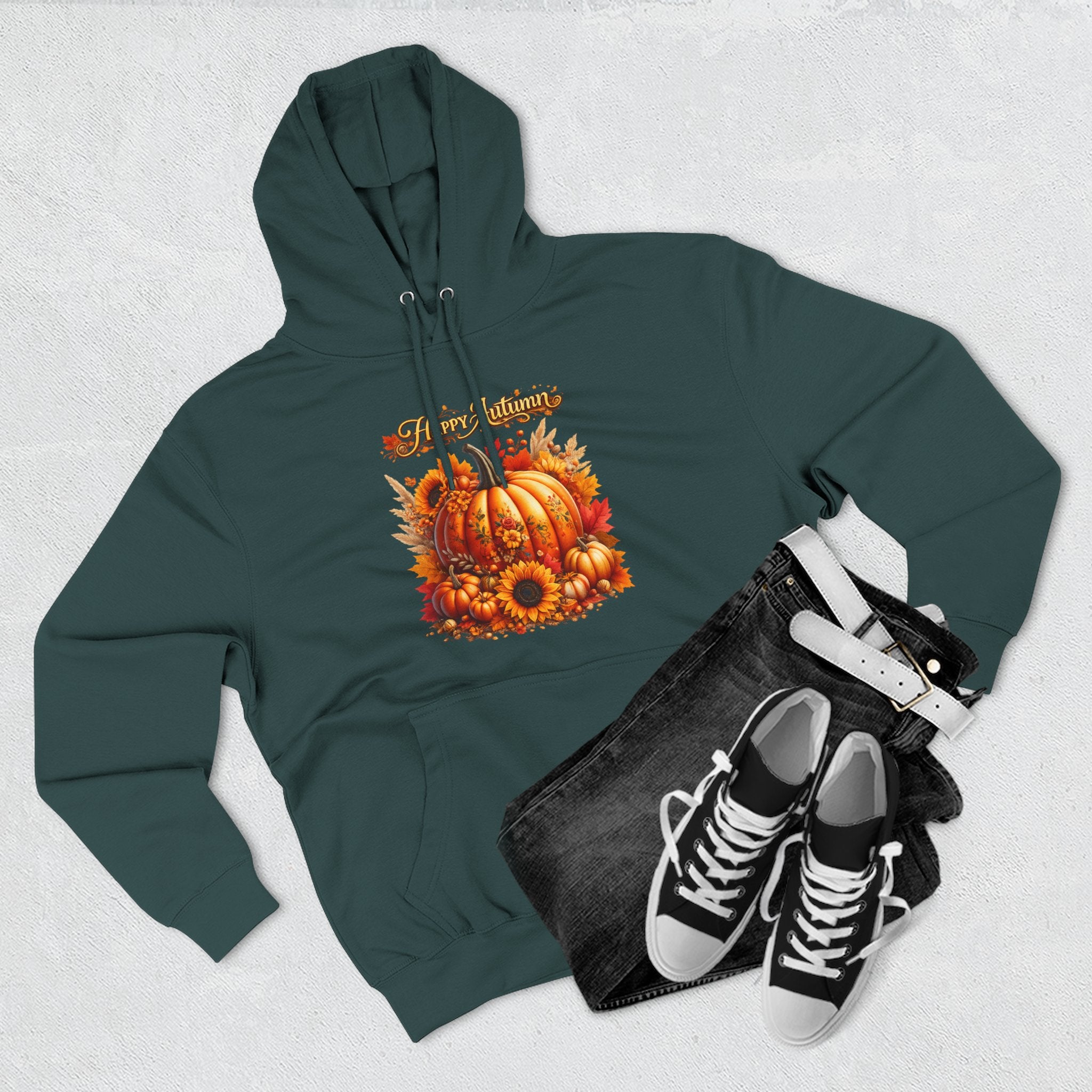 Autumn  - Fall Pumpkin Hoodie - Harvest Sunflower Fall Sweatshirt