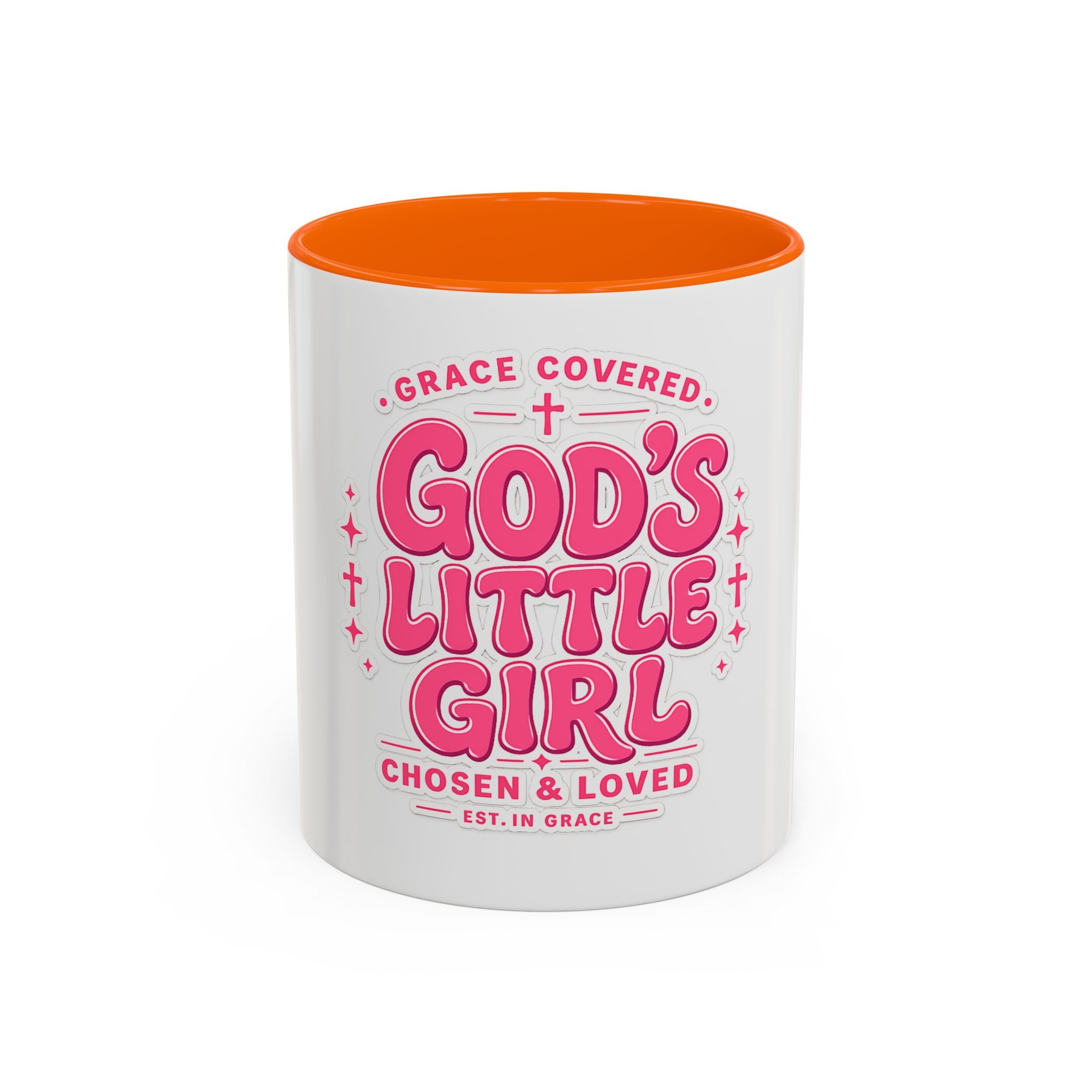 Coffee Mugs Faith/ Inspiration mugs God's Little Girl Accent Coffee Mug – Faith-based Pink Christian Gift (11/15oz)