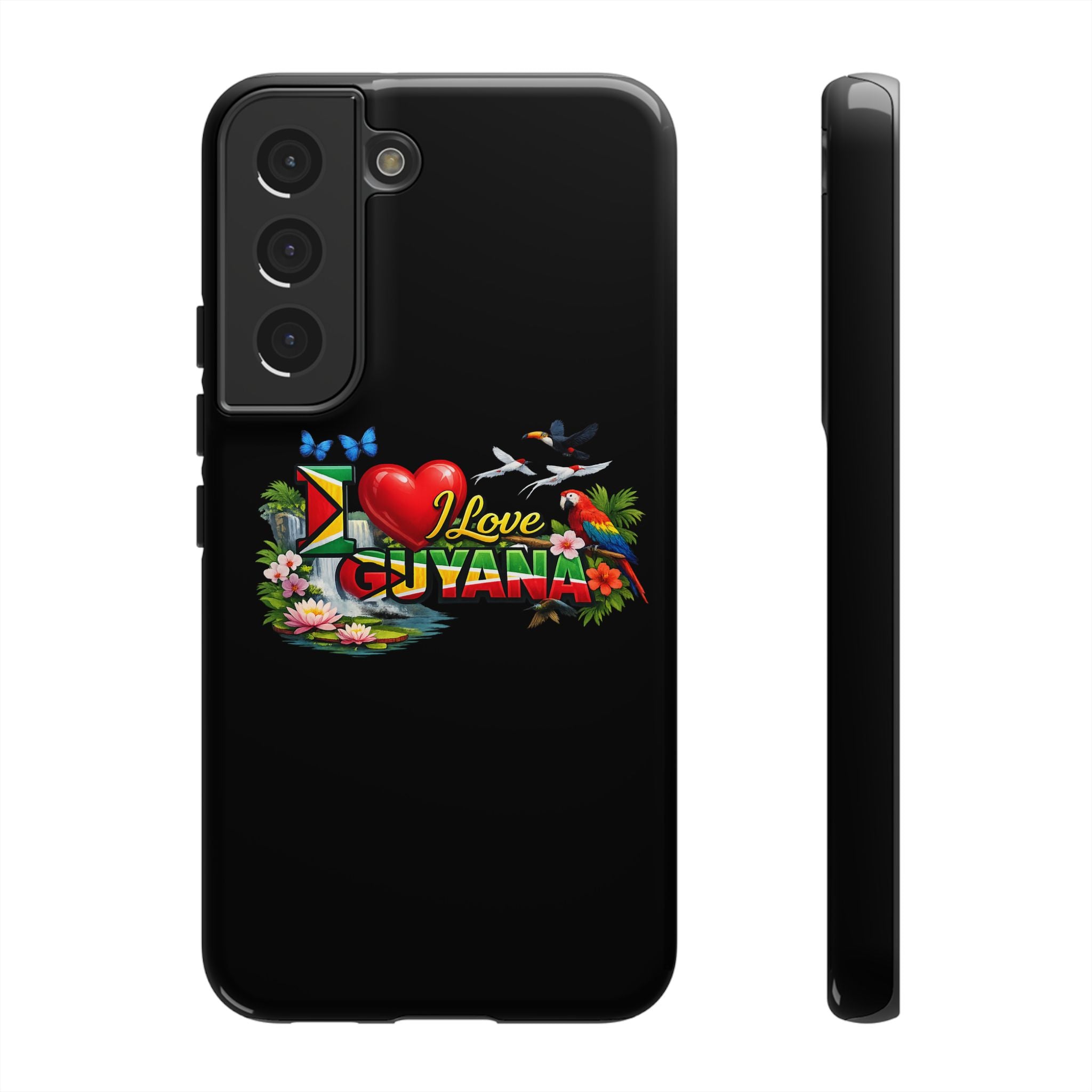 Phone case I Love Guyana Phone Case — Tough Protective Tropical Flag Design