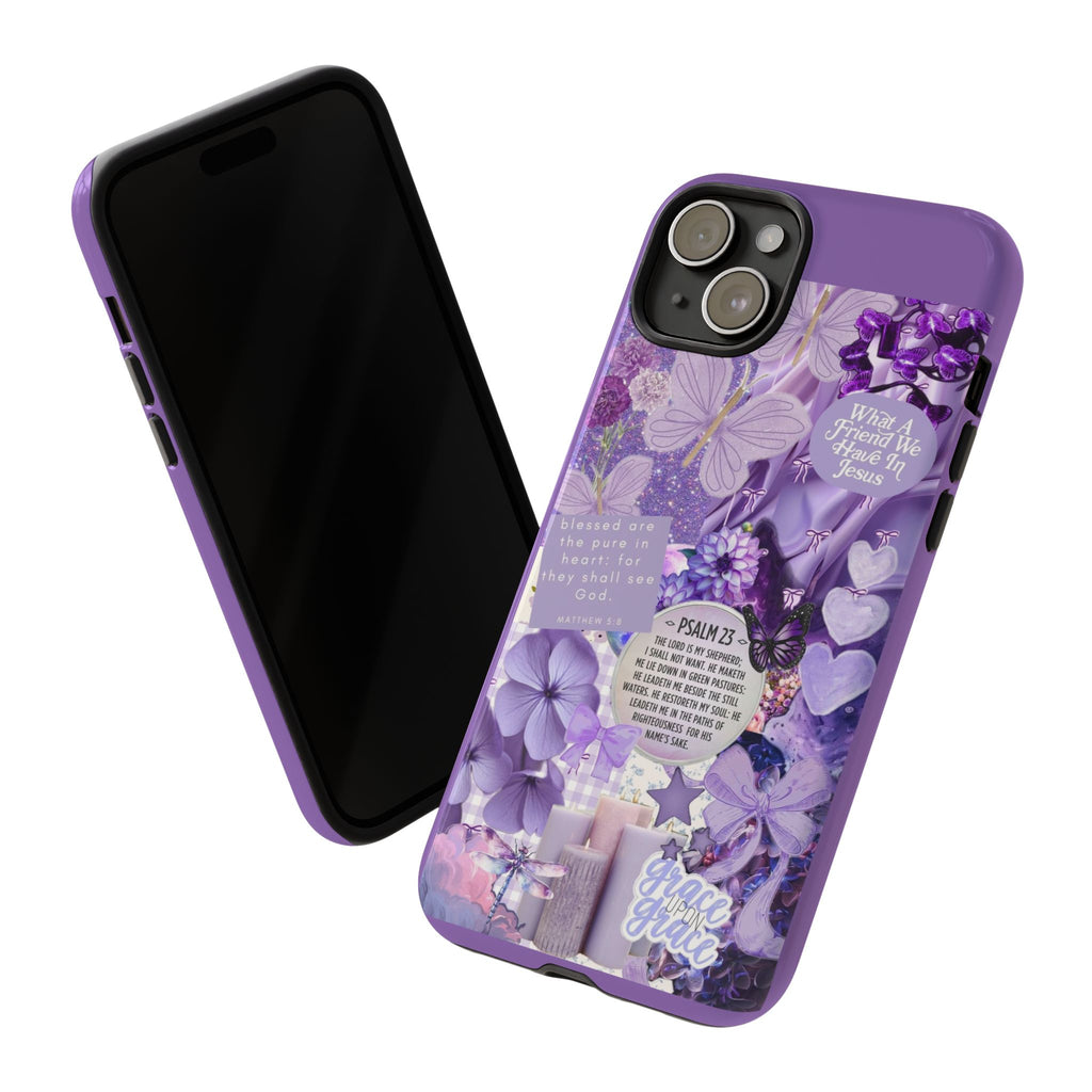 Bible Verse phone case - His Love Never Fails Psalm Phone Case — Floral Christian Scripture iPhone Cover