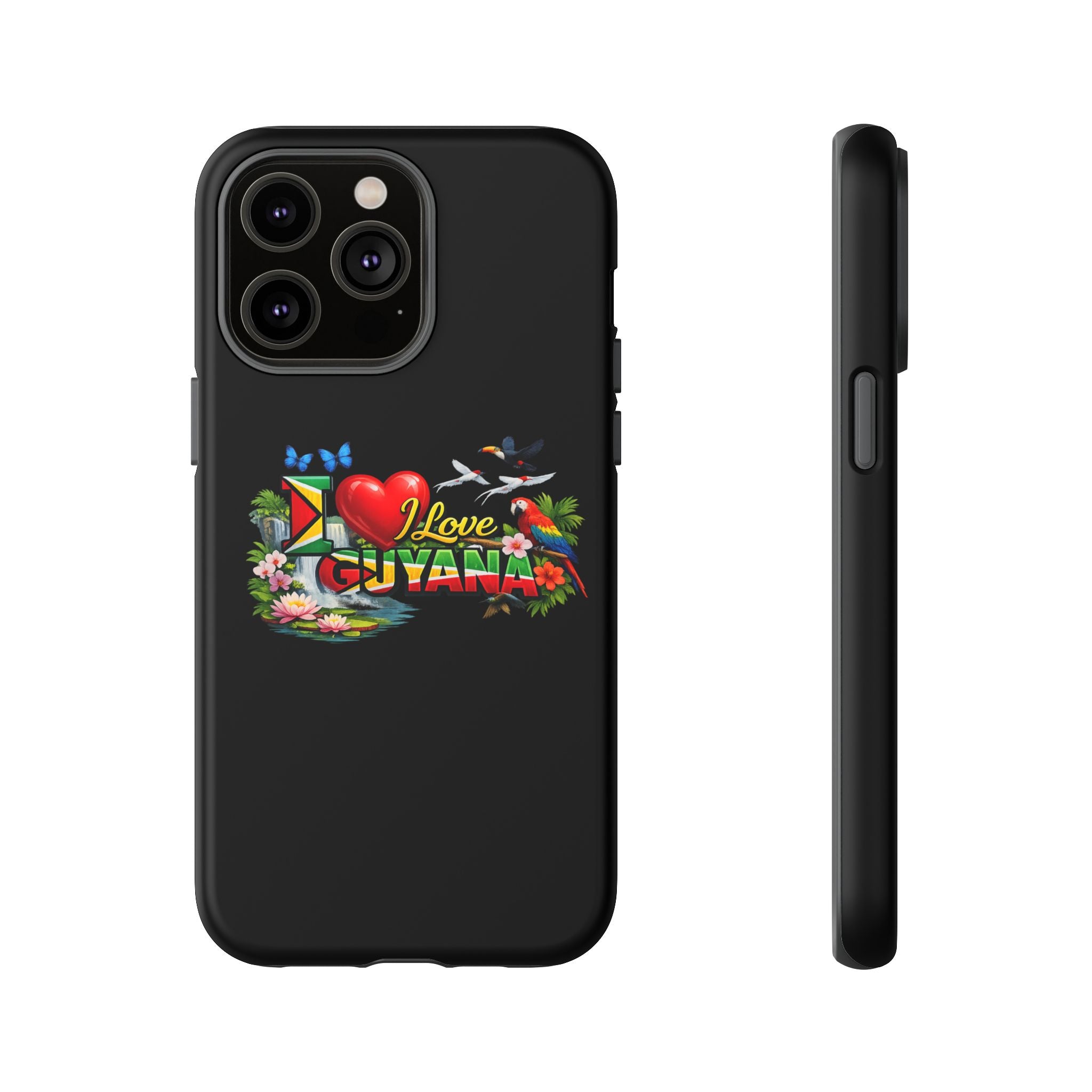 Phone case I Love Guyana Phone Case — Tough Protective Tropical Flag Design