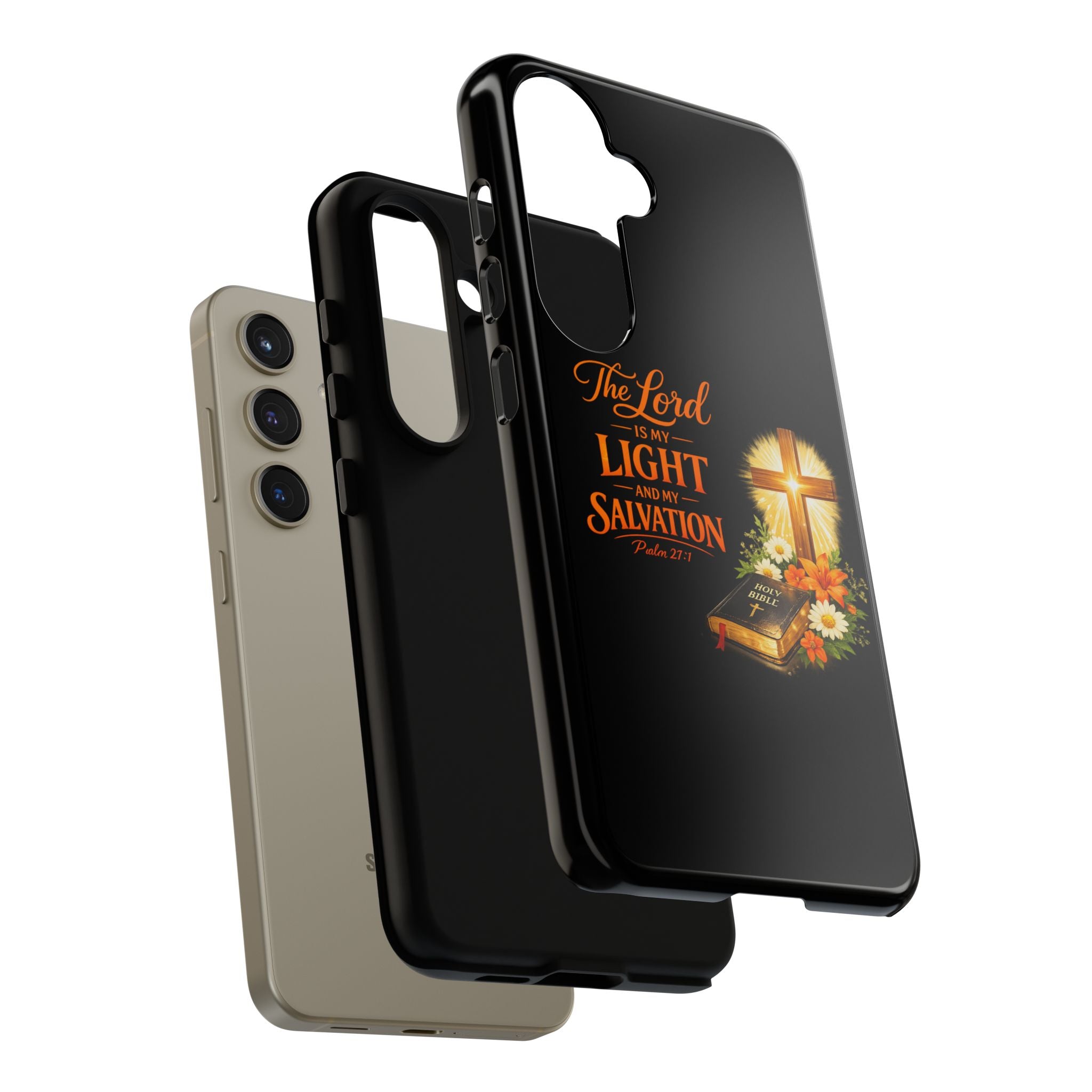 Christian Phone Case — "The Lord Is My Light and My Salvation" Bible Verse Design