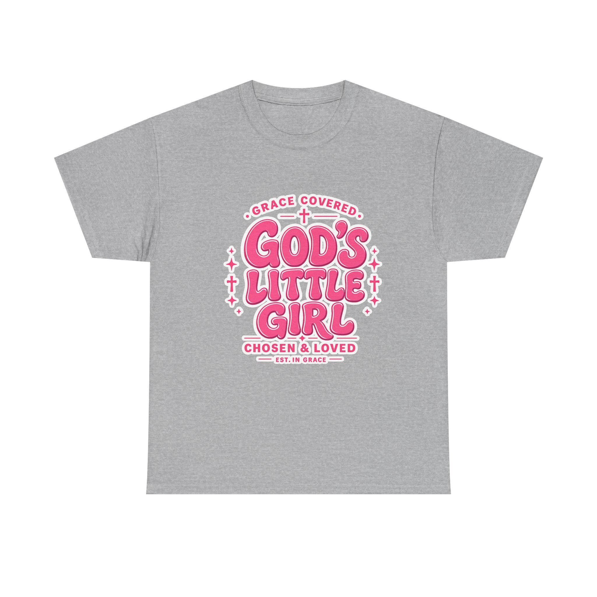 Faith T-Shirt God's Little Girl T-Shirt — Pink Faith Graphic Tee for Girls
