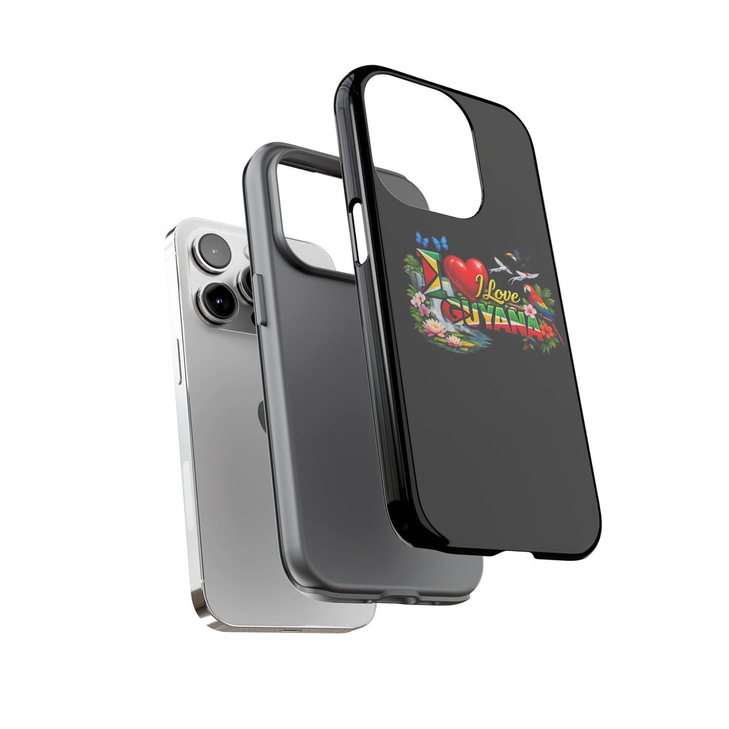 Phone case I Love Guyana Phone Case — Tough Protective Tropical Flag Design
