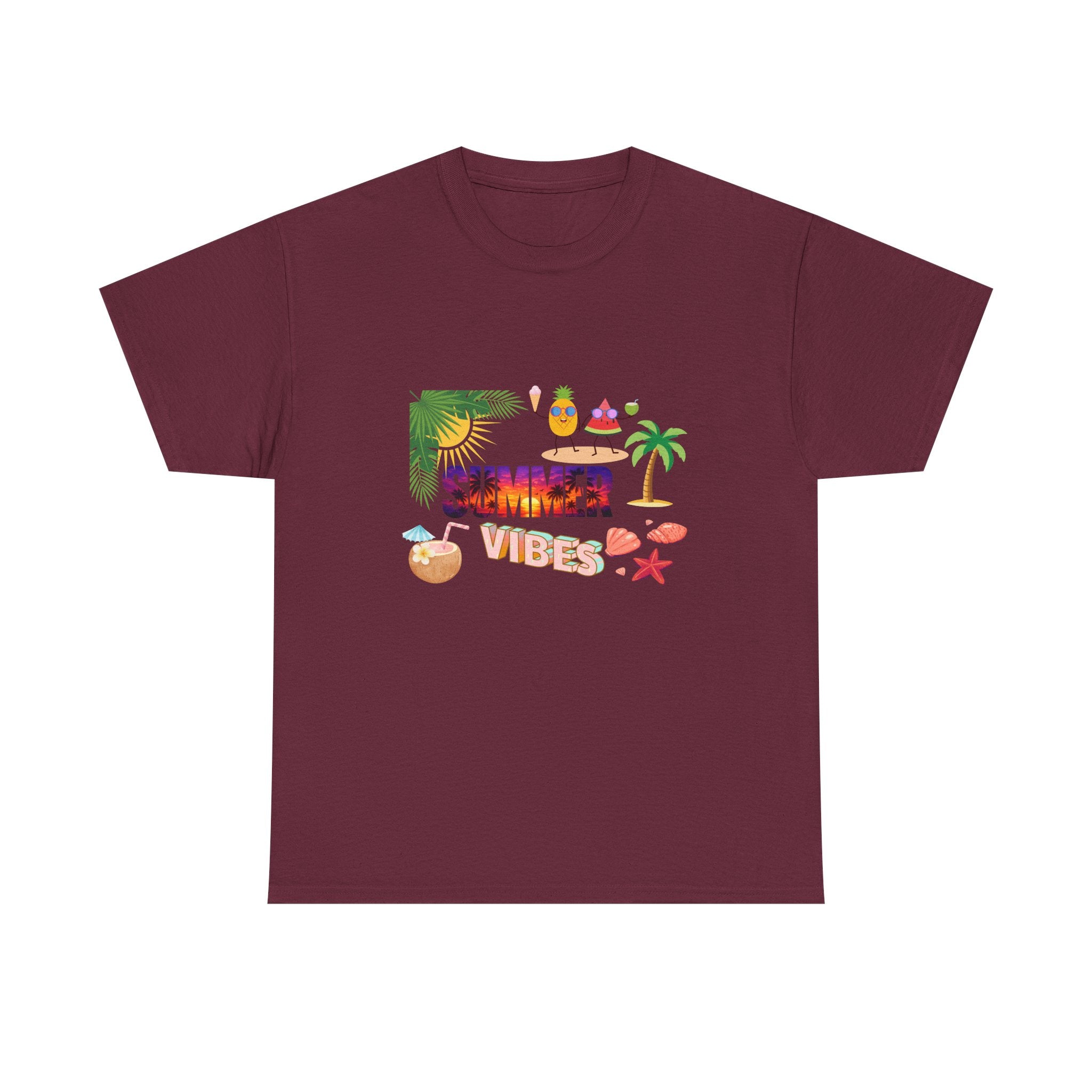 Summer Vibes T-Shirt — Tropical Beach Graphic Tee