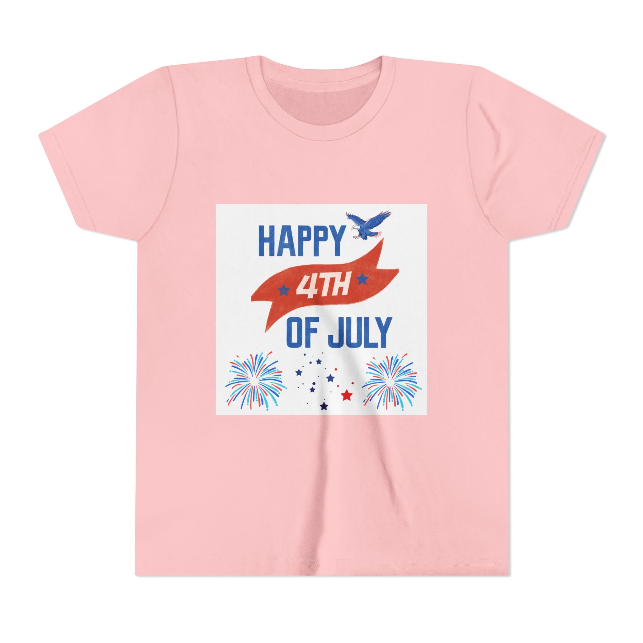 Happy 4th of July Youth Tee | Fireworks Patriotic Shirt