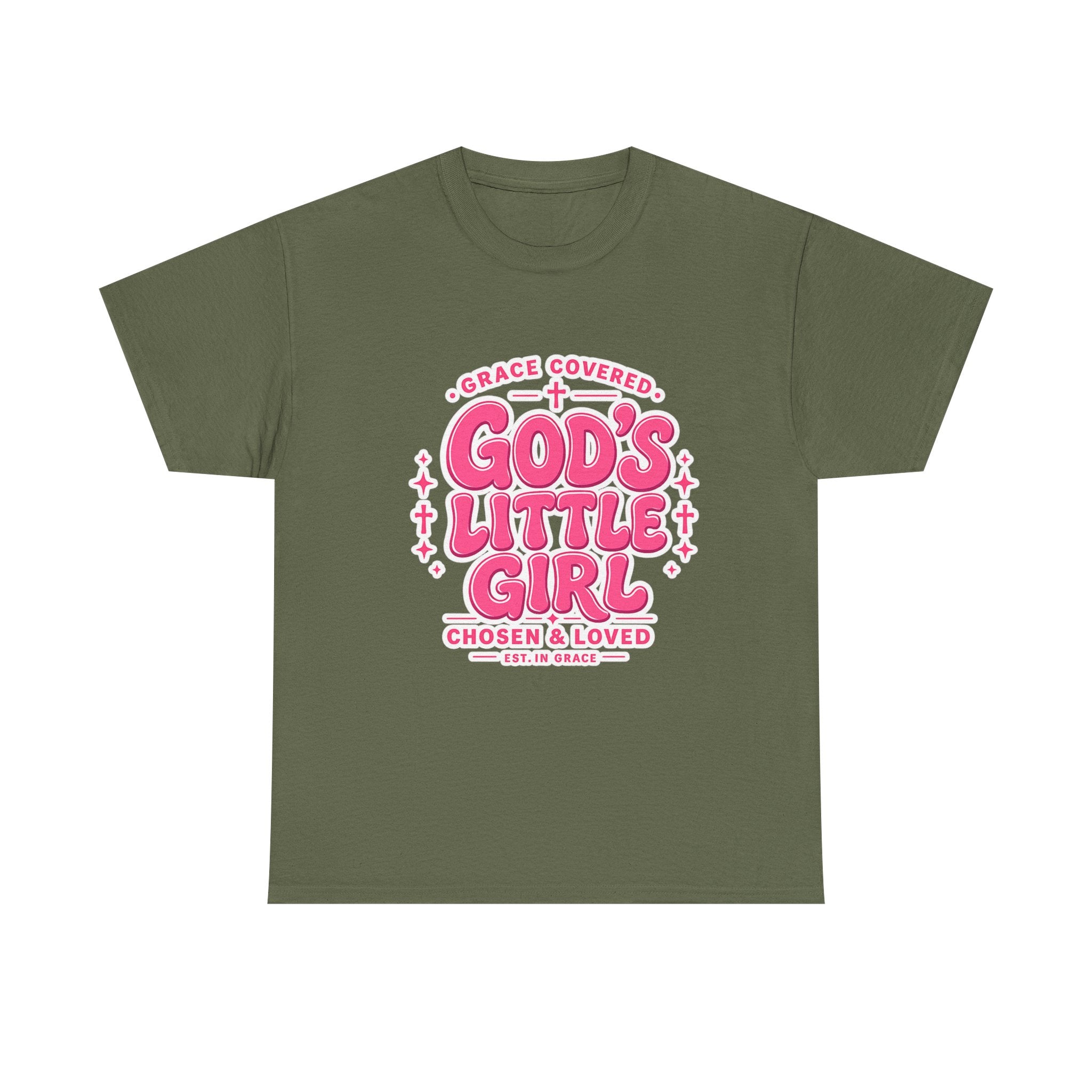 Faith T-Shirt God's Little Girl T-Shirt — Pink Faith Graphic Tee for Girls