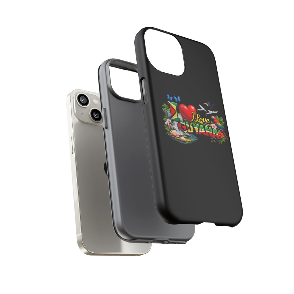 Phone case I Love Guyana Phone Case — Tough Protective Tropical Flag Design