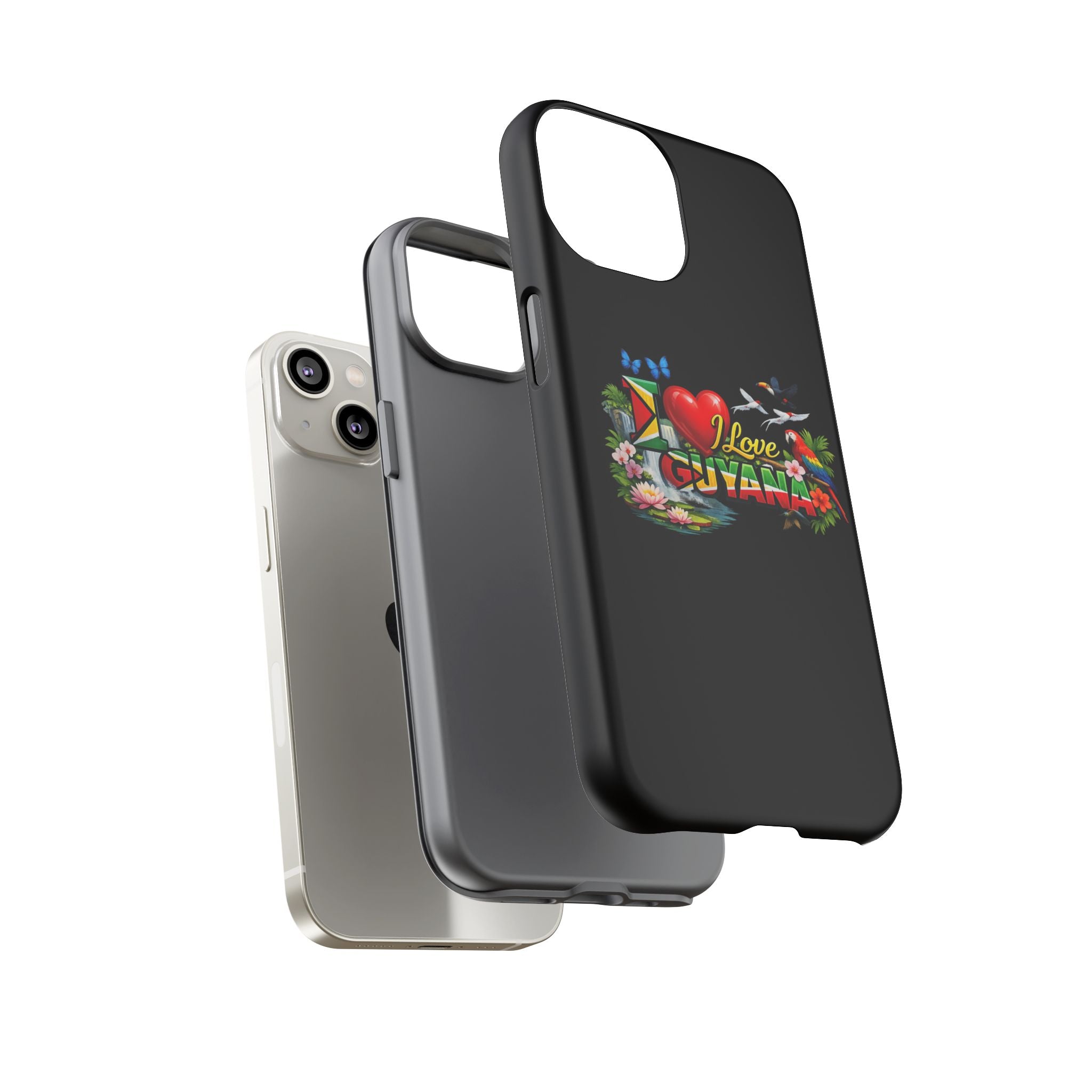 Phone case I Love Guyana Phone Case — Tough Protective Tropical Flag Design