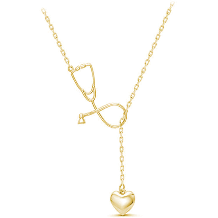 Heart Shaped Stethoscope Necklace