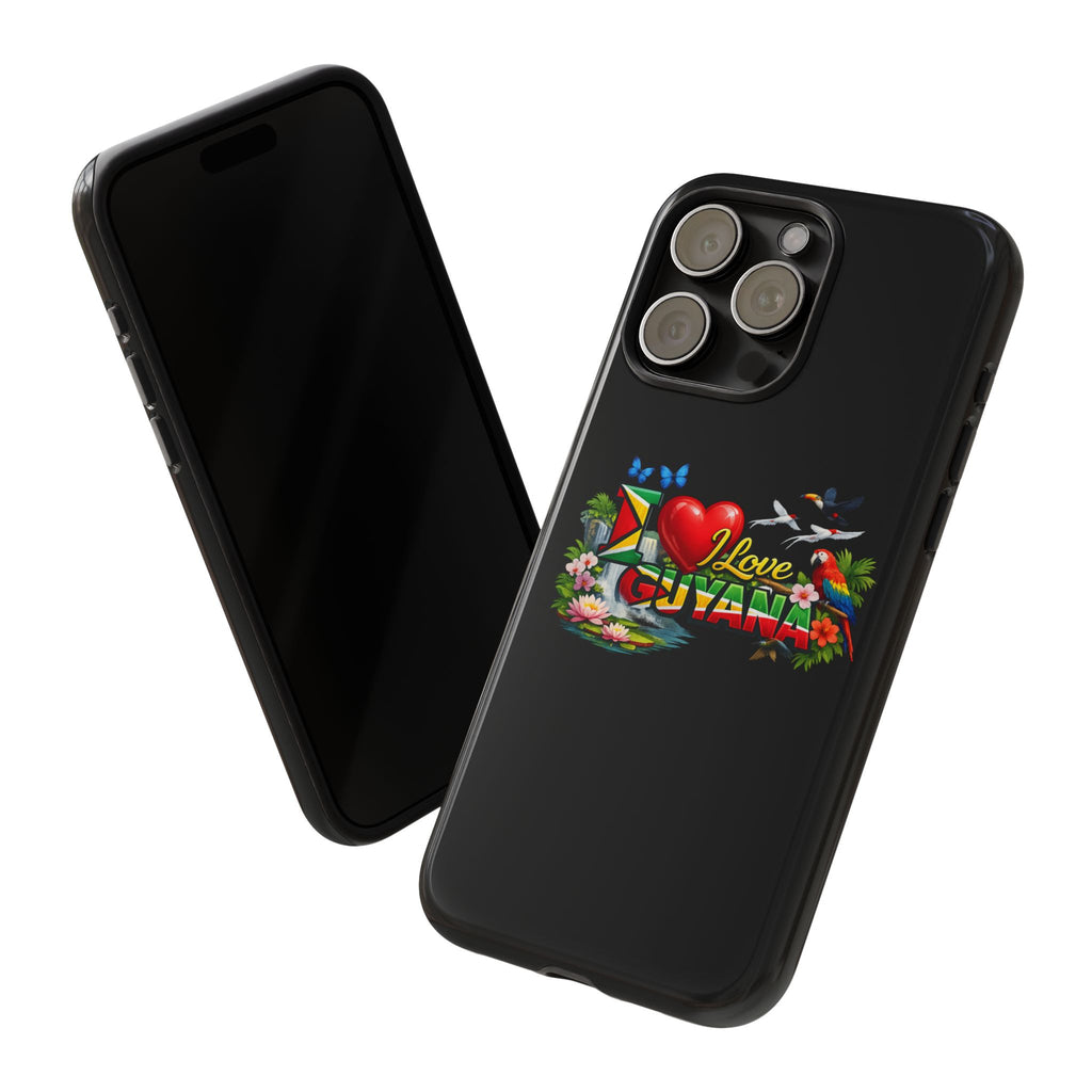 Phone case I Love Guyana Phone Case — Tough Protective Tropical Flag Design