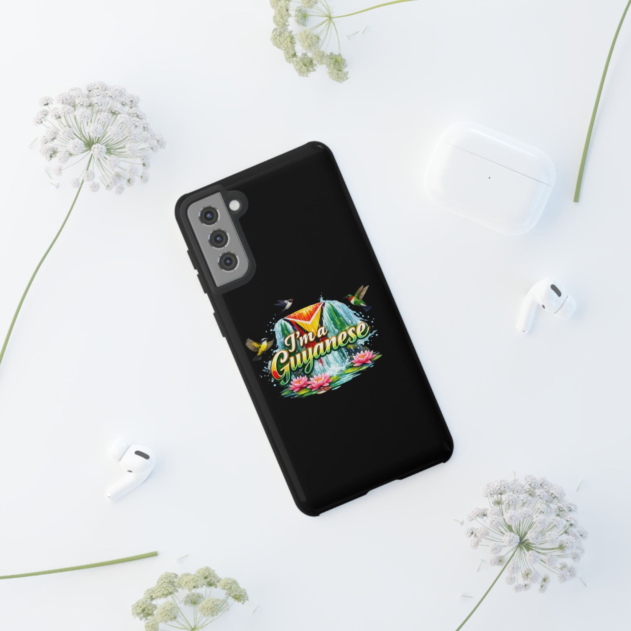 I'm a Guyanese Tough Phone Case — Tropical Waterfall Design, Guyana Pride Gift