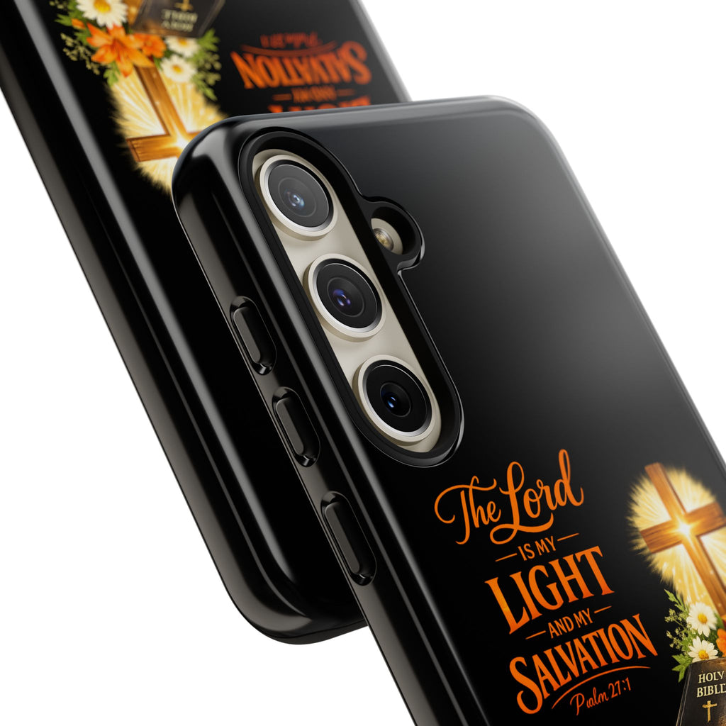 Christian Phone Case — "The Lord Is My Light and My Salvation" Bible Verse Design