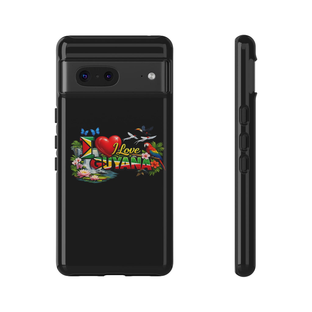 Phone case I Love Guyana Phone Case — Tough Protective Tropical Flag Design
