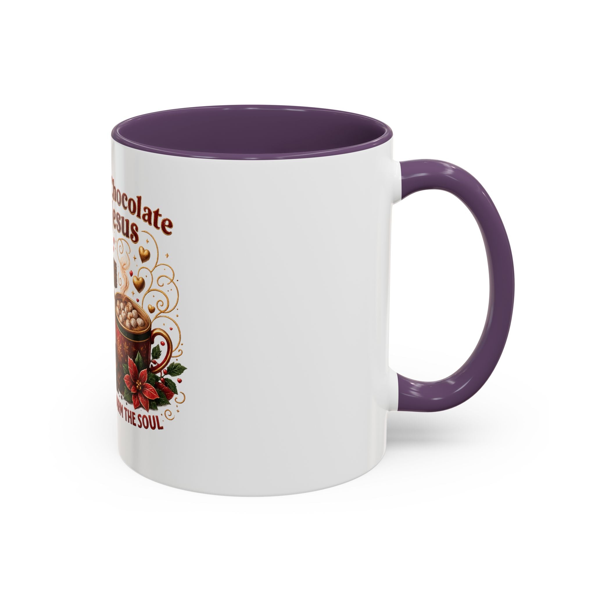 Hot Chocolate & Jesus Mug — "Both Warm the Soul" Accent Coffee Mug