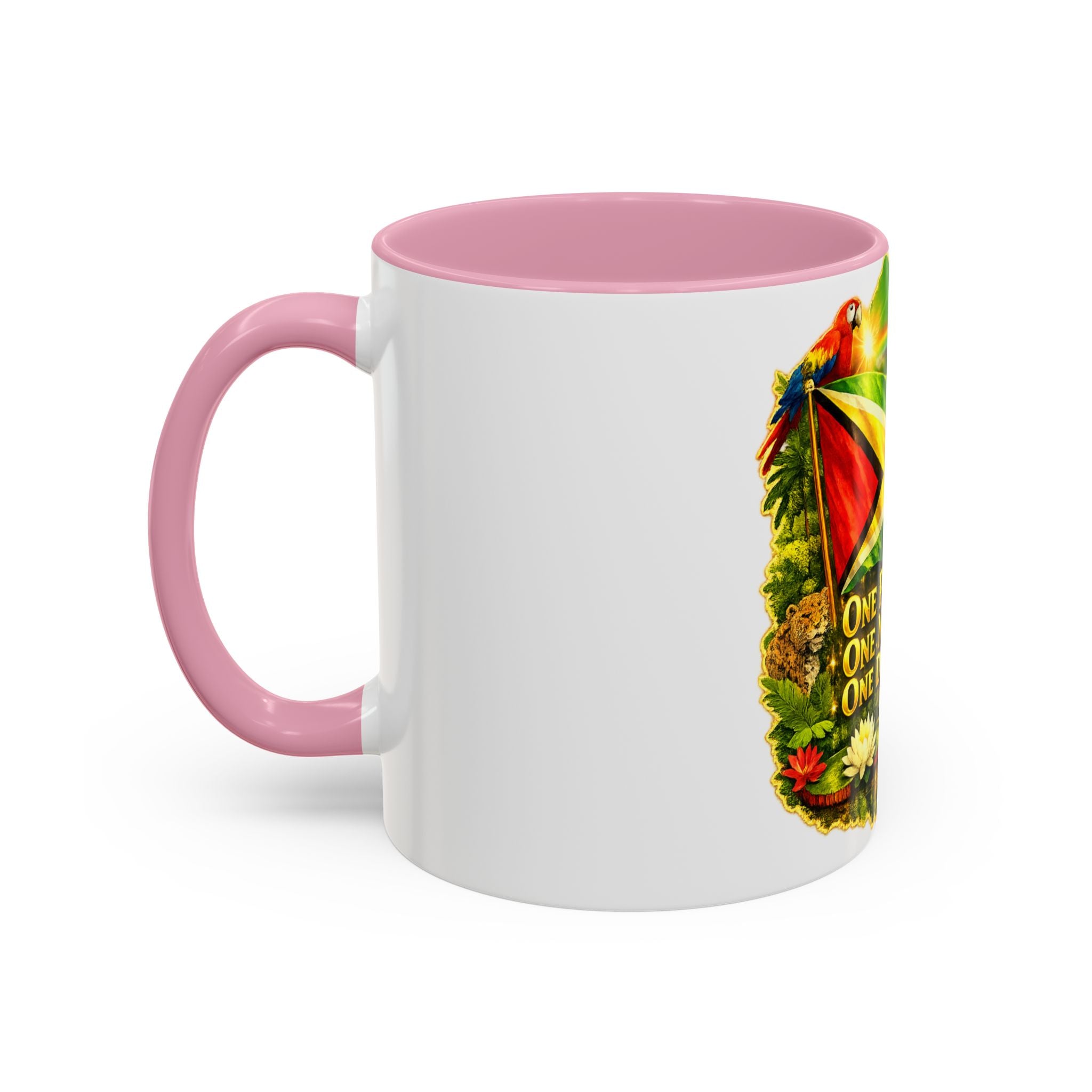 Coffee Mug souvenir that represents Guyana – "One People, One Nation, One Destiny" 11oz/15oz
