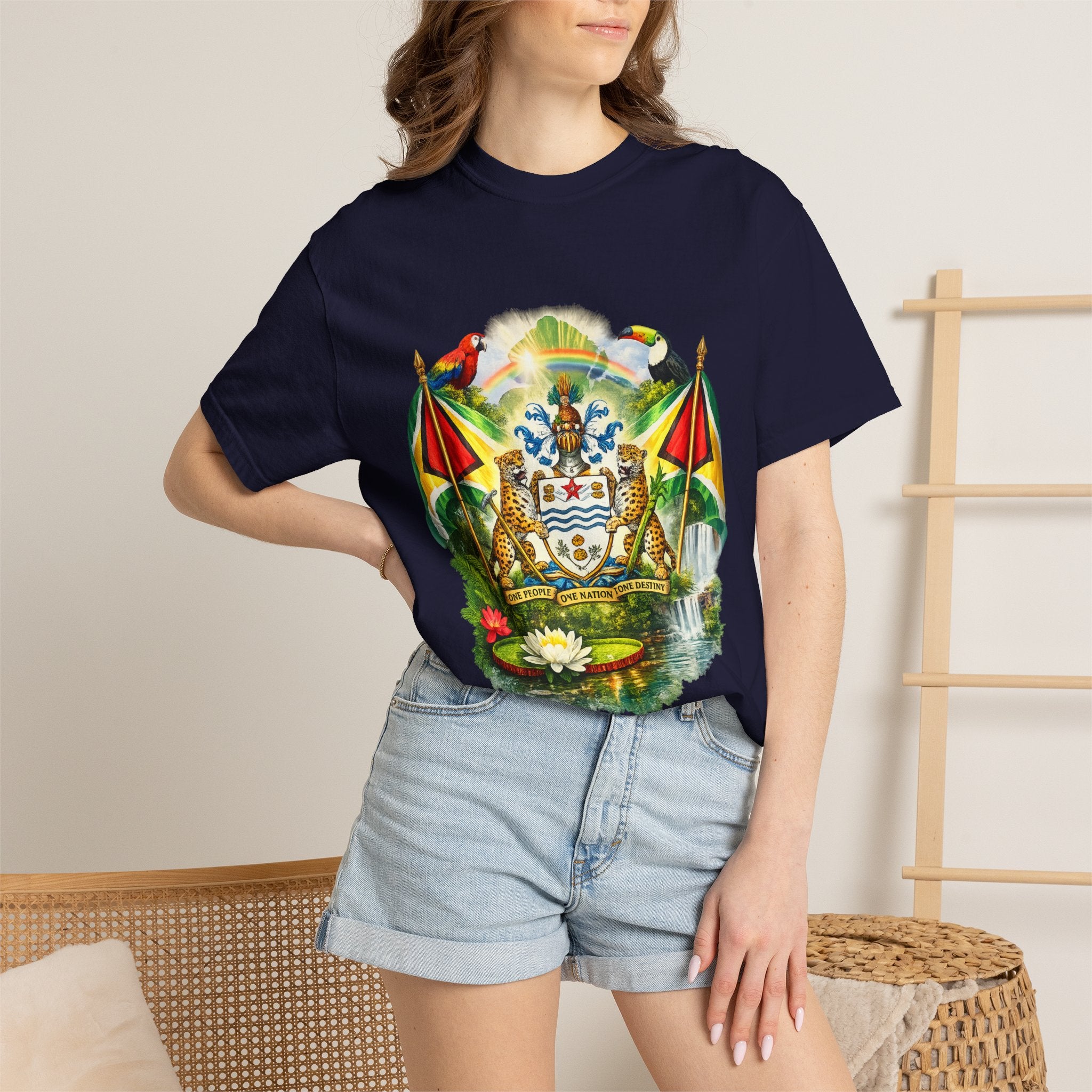 Guyana Coat of Arms T-Shirt  Men’s / Unisex T- Shirts — Guyanese National Emblem Tee