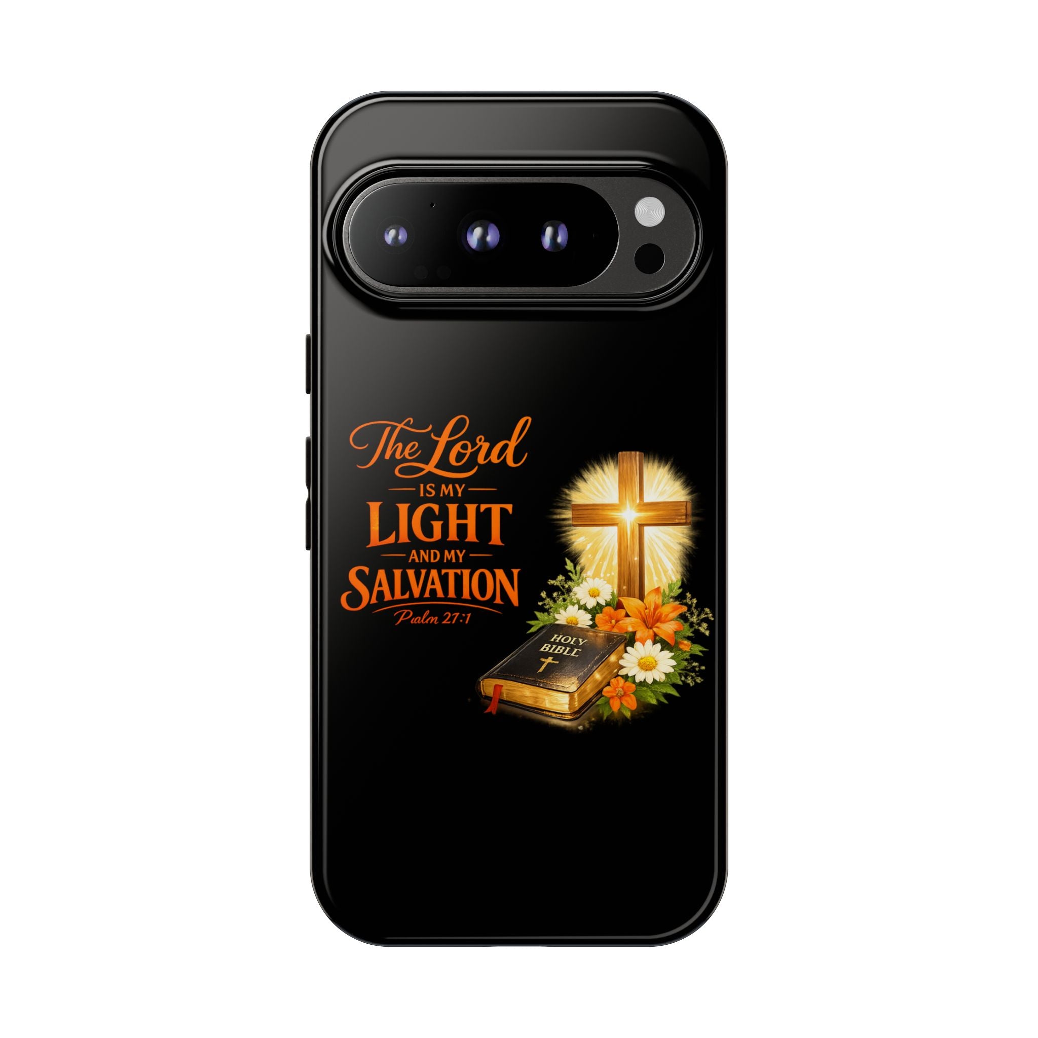Christian Phone Case — "The Lord Is My Light and My Salvation" Bible Verse Design