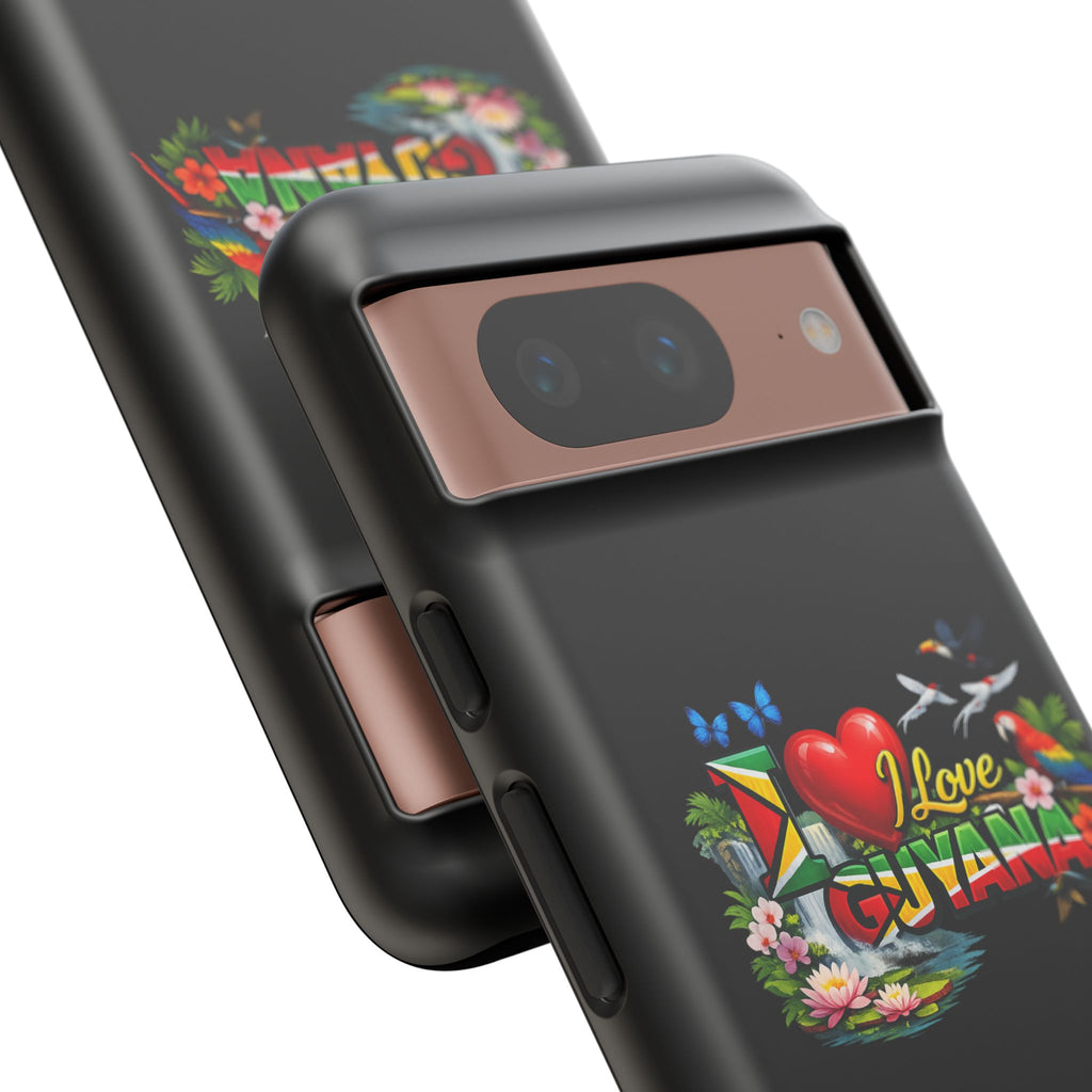 Phone case I Love Guyana Phone Case — Tough Protective Tropical Flag Design