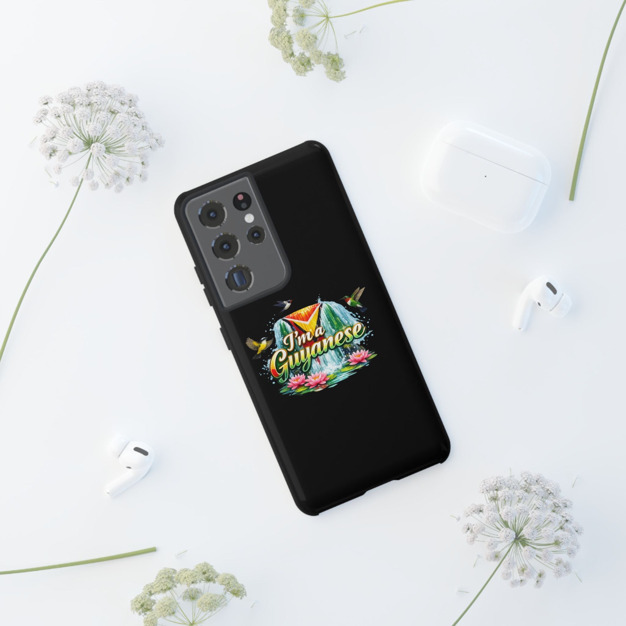 I'm a Guyanese Tough Phone Case — Tropical Waterfall Design, Guyana Pride Gift
