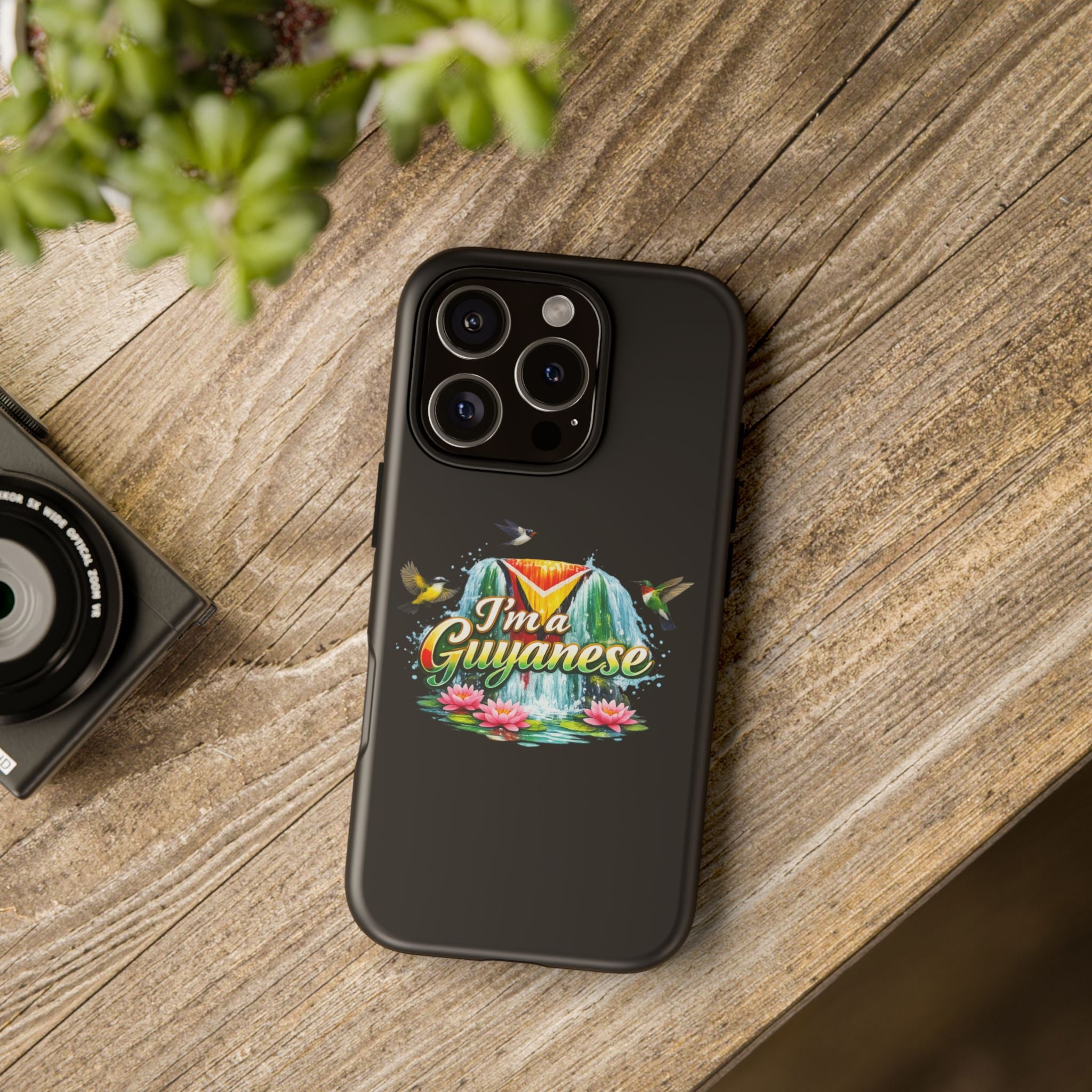 I'm a Guyanese Tough Phone Case — Tropical Waterfall Design, Guyana Pride Gift