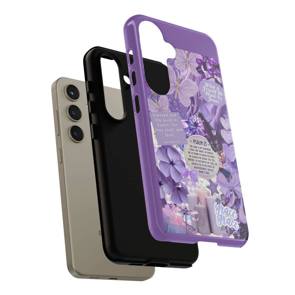 Bible Verse phone case - His Love Never Fails Psalm Phone Case — Floral Christian Scripture iPhone Cover