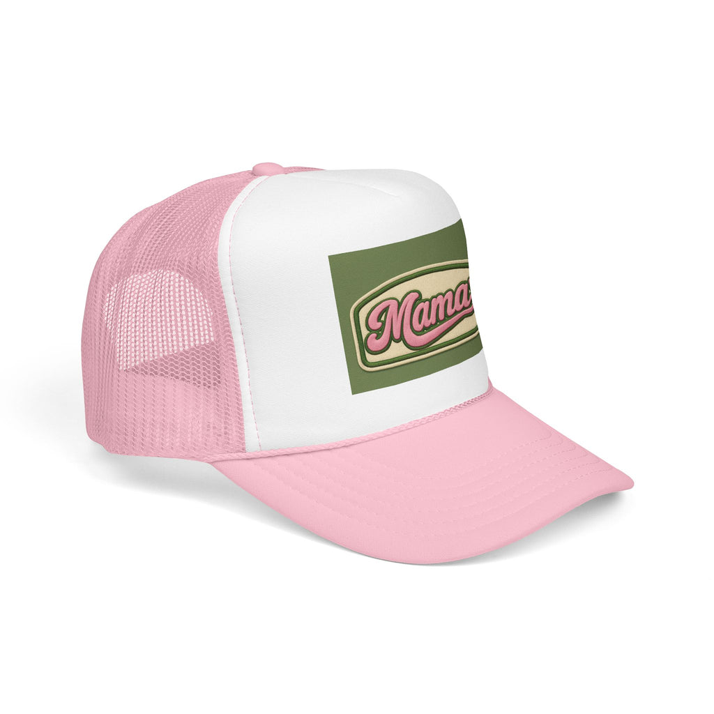 Mama  Hat — Vintage Script Foam Cap for Moms