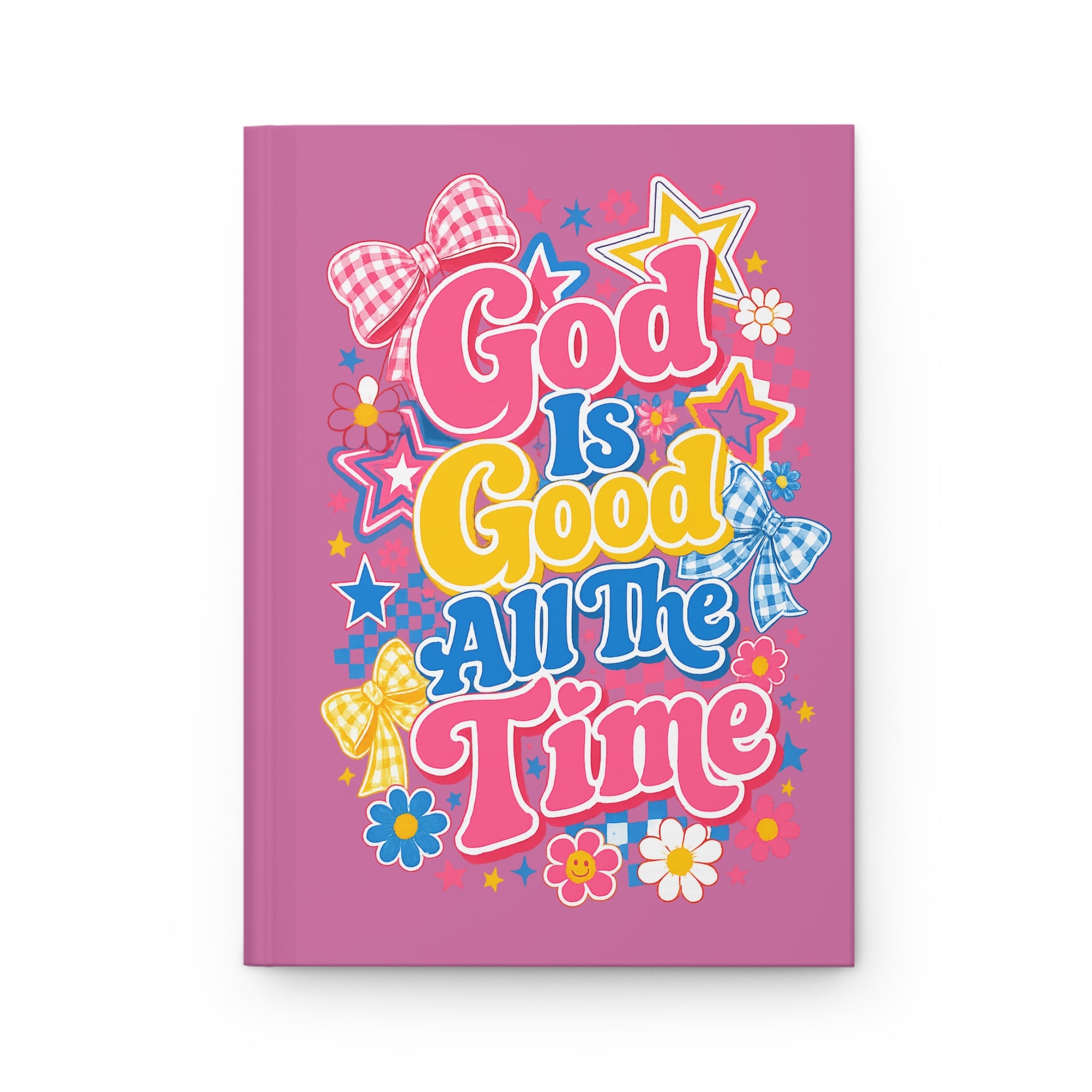 Cute girls faith  Journal — "God Is Good All The Time" Pink Faith Notebook