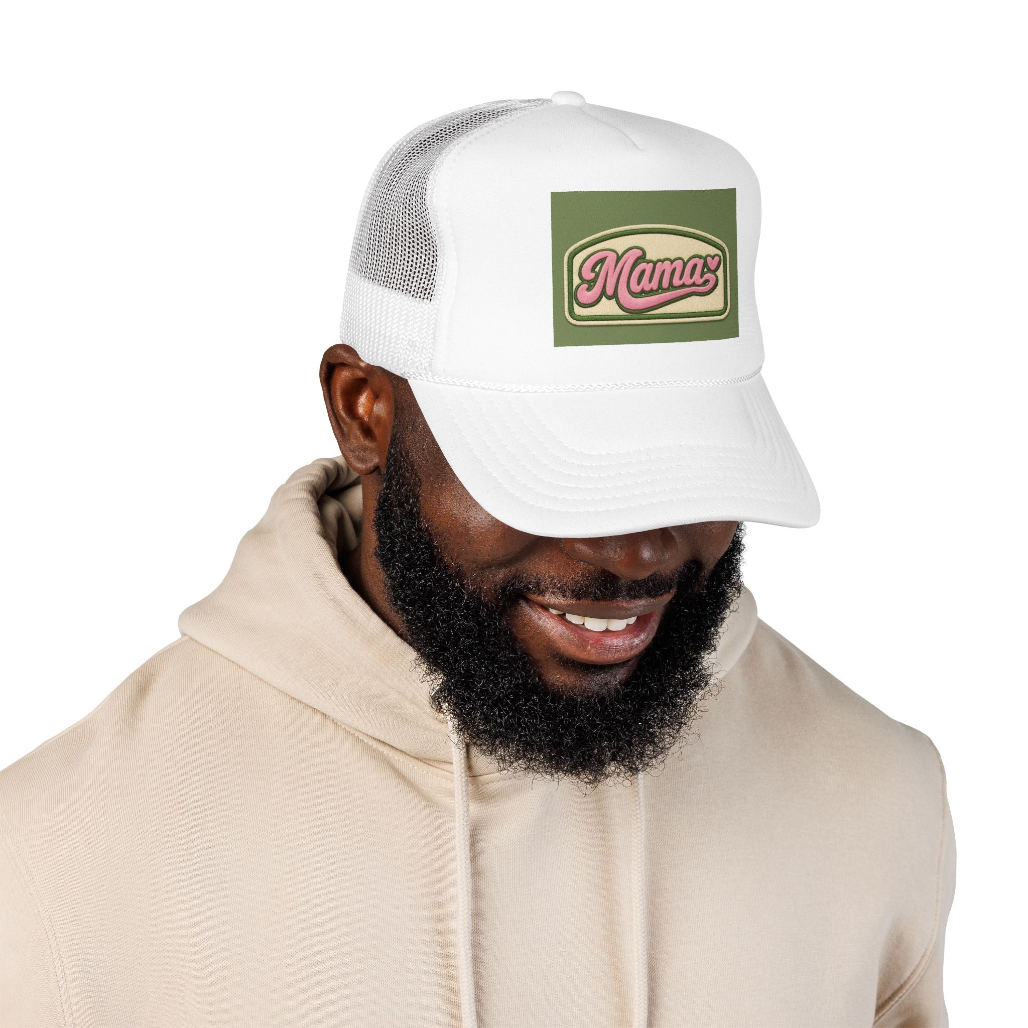 Mama  Hat — Vintage Script Foam Cap for Moms