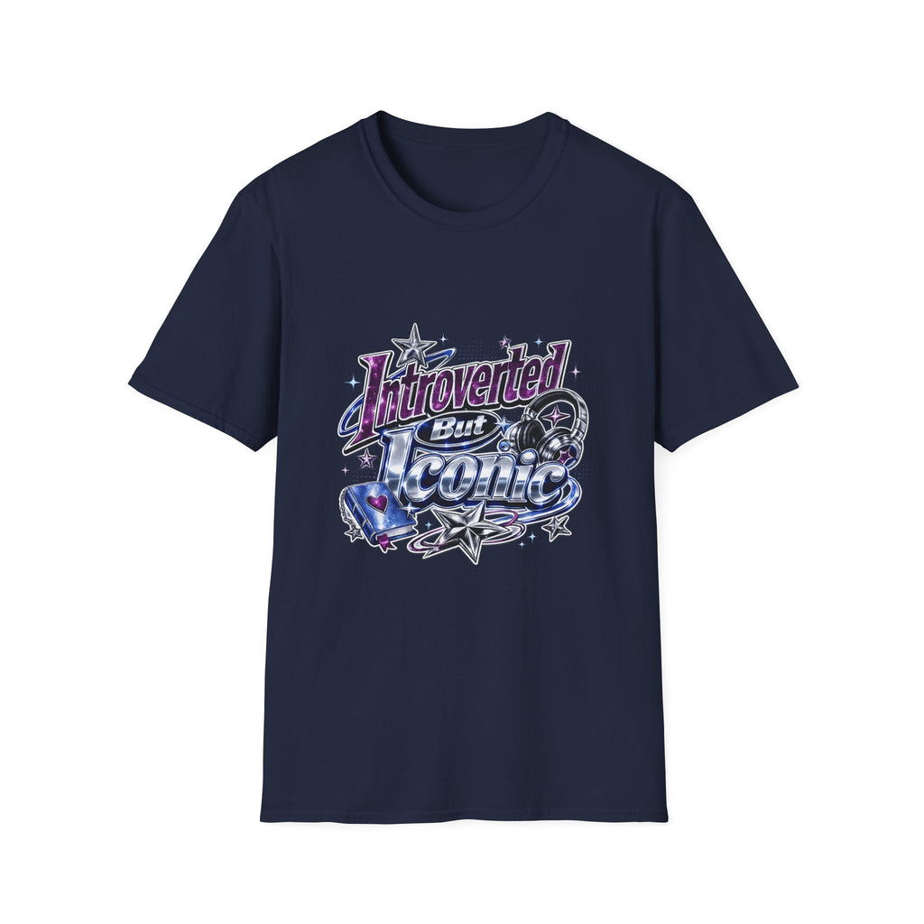 Introverted But Iconic T-Shirt – Retro Star Graphic Tee for Quiet Confidence