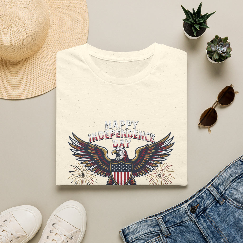 4th of July Independence Day Tee Eagle T-Shirt — "Happy Independence Day" USA Patriotic Tee