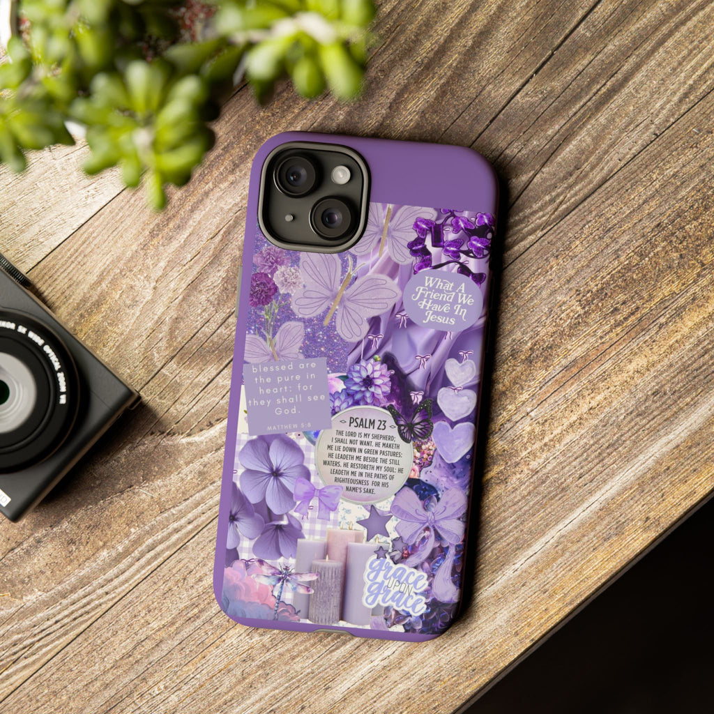 Bible Verse phone case - His Love Never Fails Psalm Phone Case — Floral Christian Scripture iPhone Cover