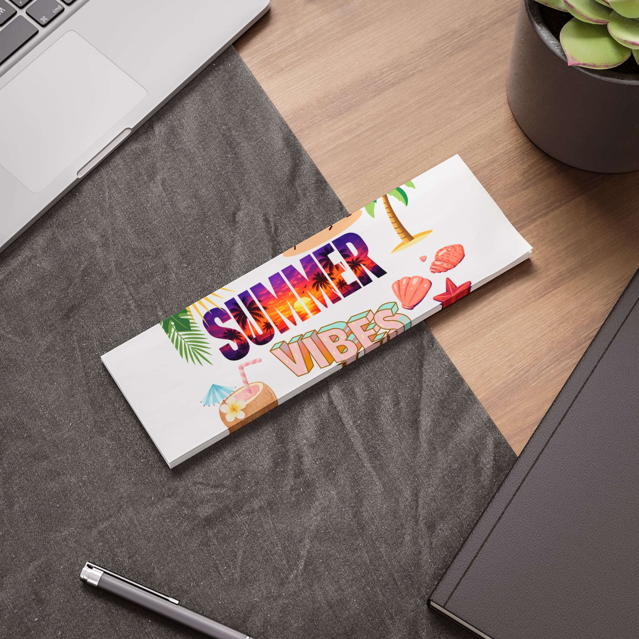 Summer Vibes Post-it Note Pad — Tropical Sticky Notes for Beach Lovers
