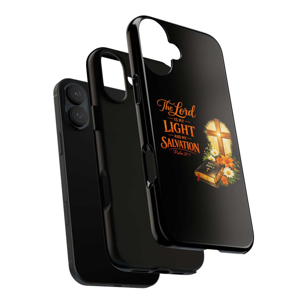 Christian Phone Case — "The Lord Is My Light and My Salvation" Bible Verse Design