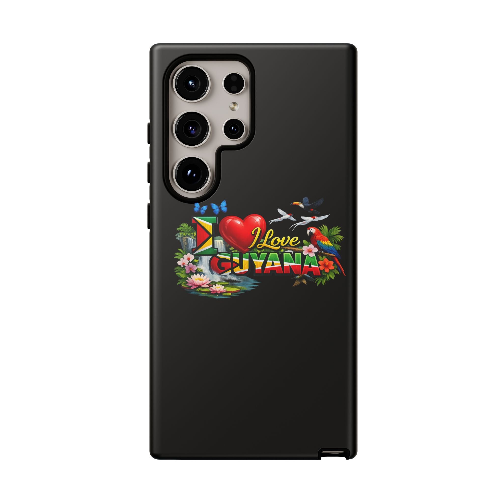 Phone case I Love Guyana Phone Case — Tough Protective Tropical Flag Design