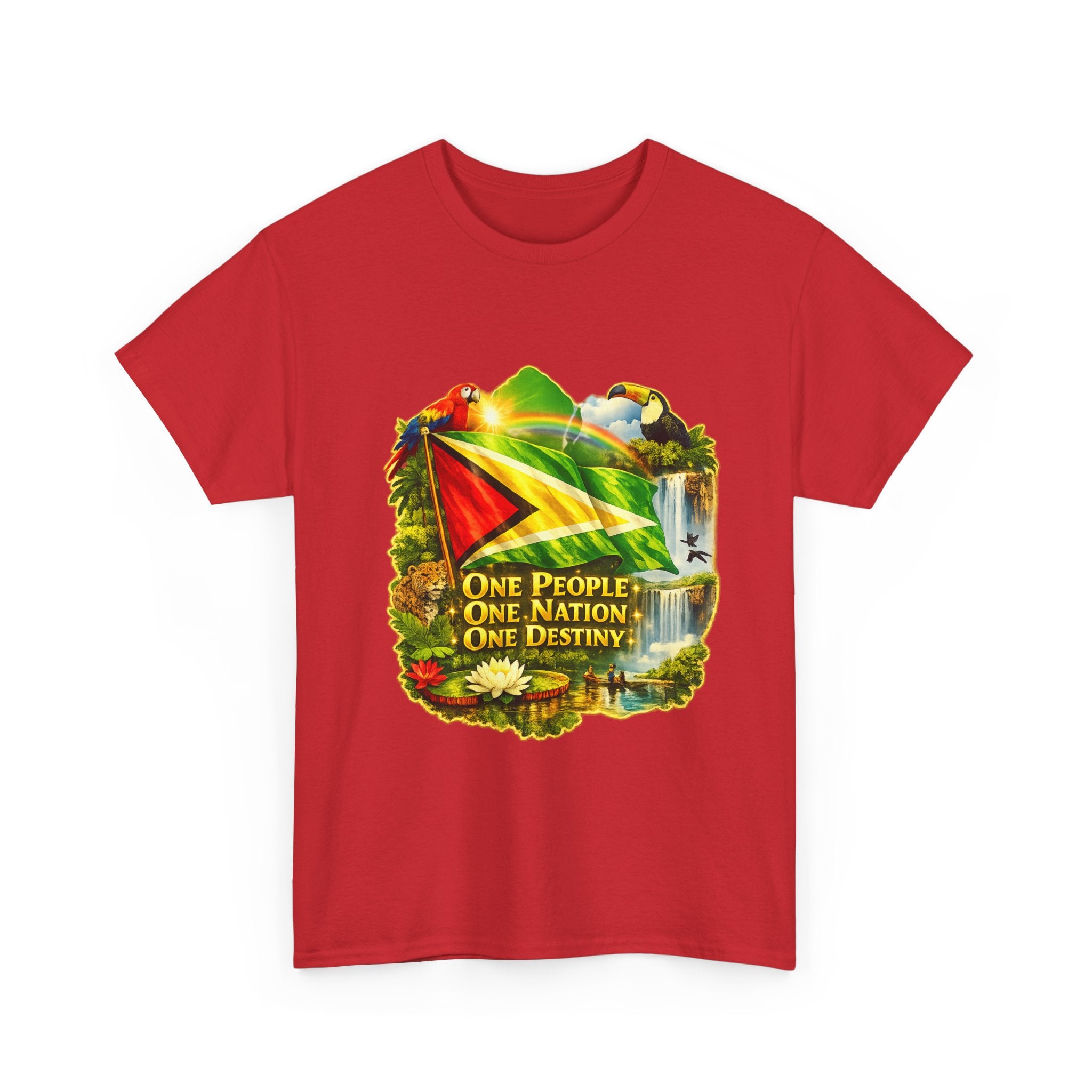Guyana Flag T-Shirt  unisex – "One People, One Nation, One Destiny" Patriotic Tee