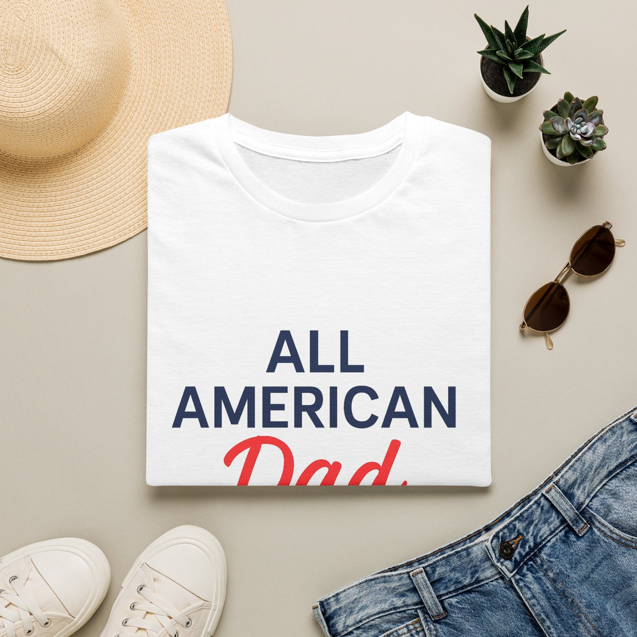 All American Dad T-Shirt — Patriotic Father's Day Tee