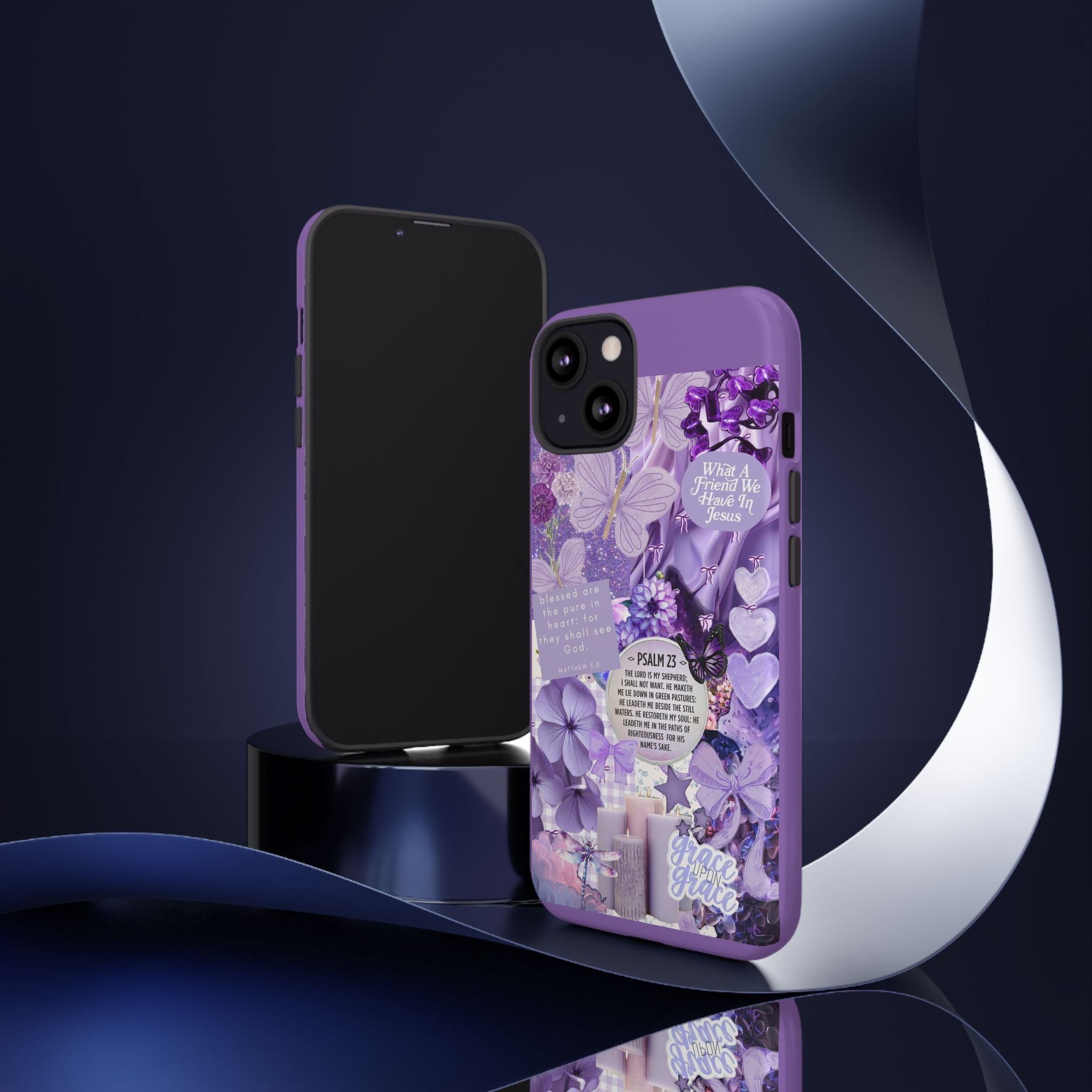 Bible Verse phone case - His Love Never Fails Psalm Phone Case — Floral Christian Scripture iPhone Cover