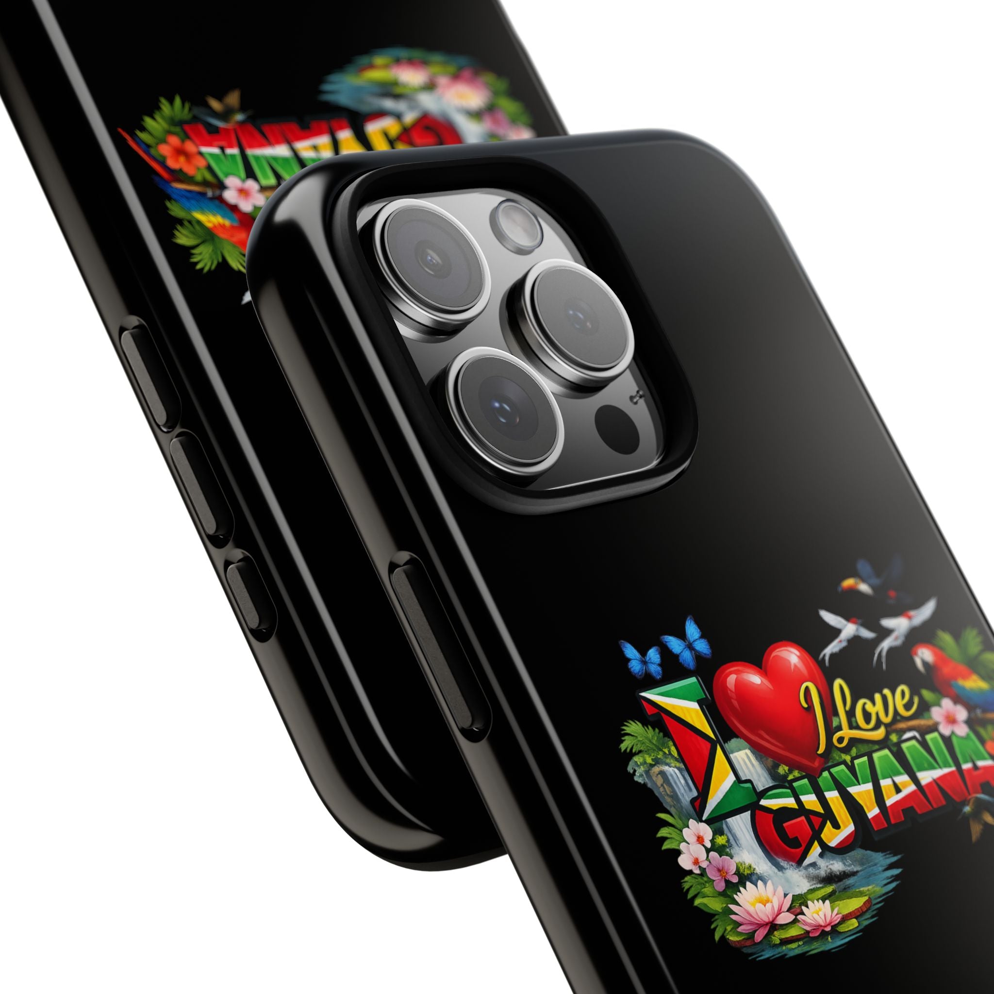 Phone case I Love Guyana Phone Case — Tough Protective Tropical Flag Design