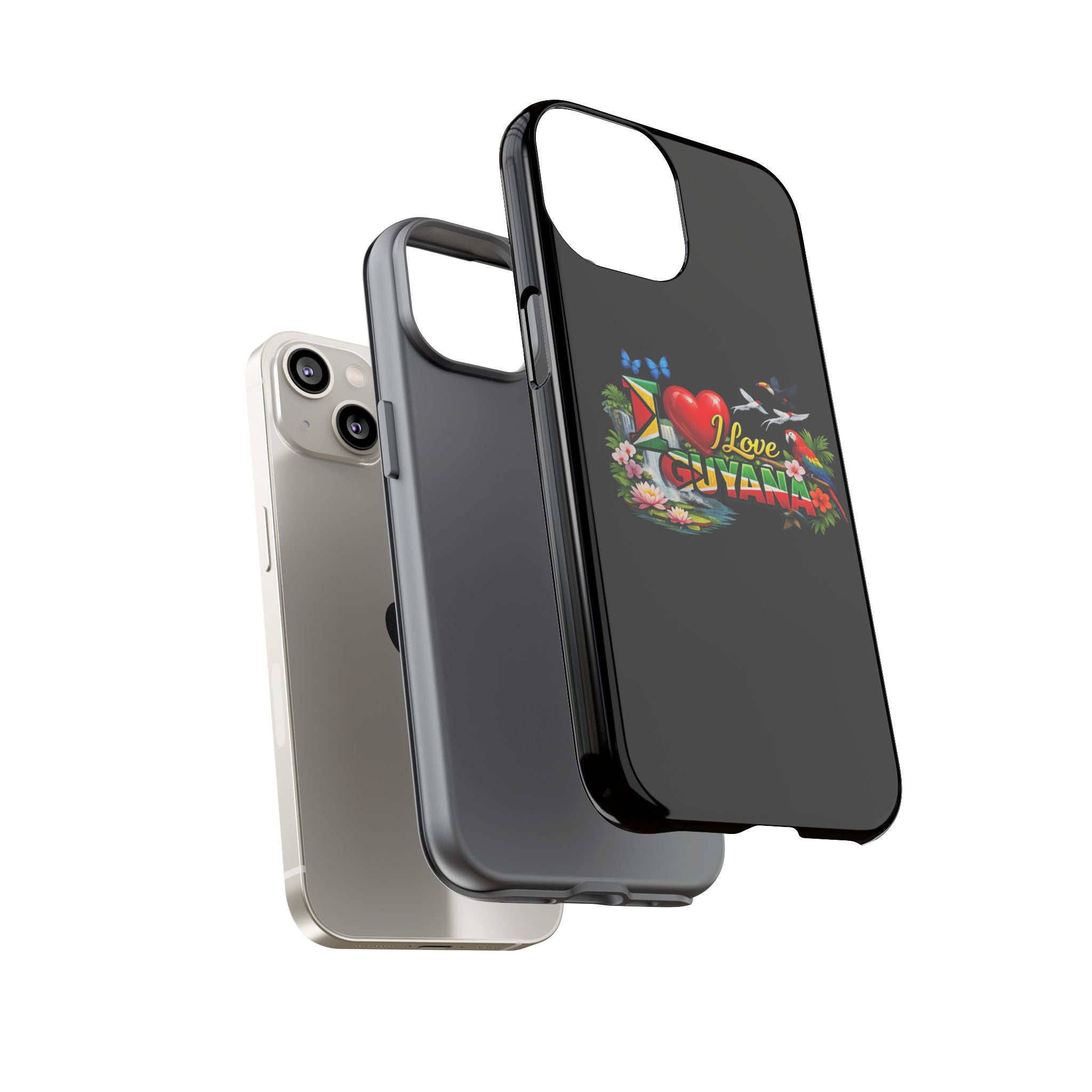 Phone case I Love Guyana Phone Case — Tough Protective Tropical Flag Design