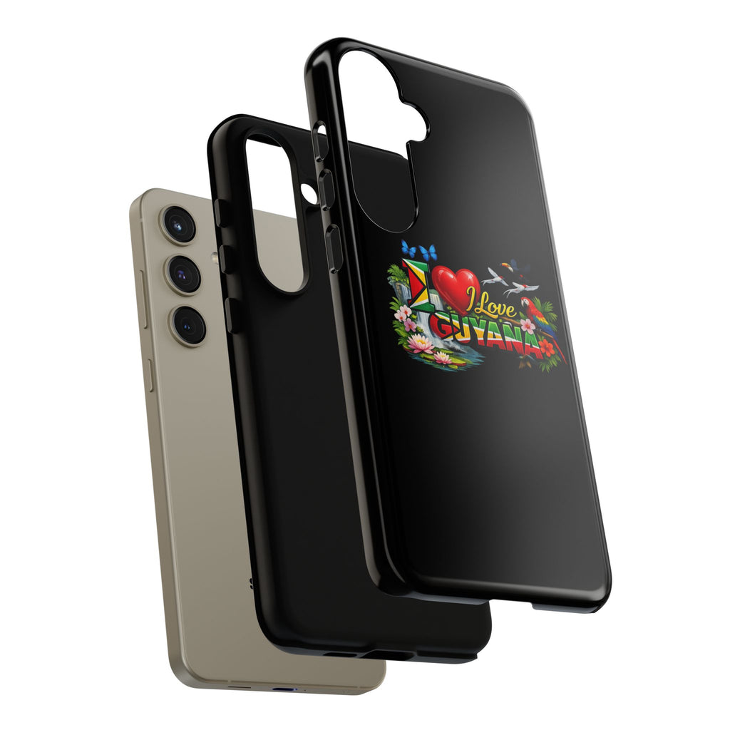 Phone case I Love Guyana Phone Case — Tough Protective Tropical Flag Design