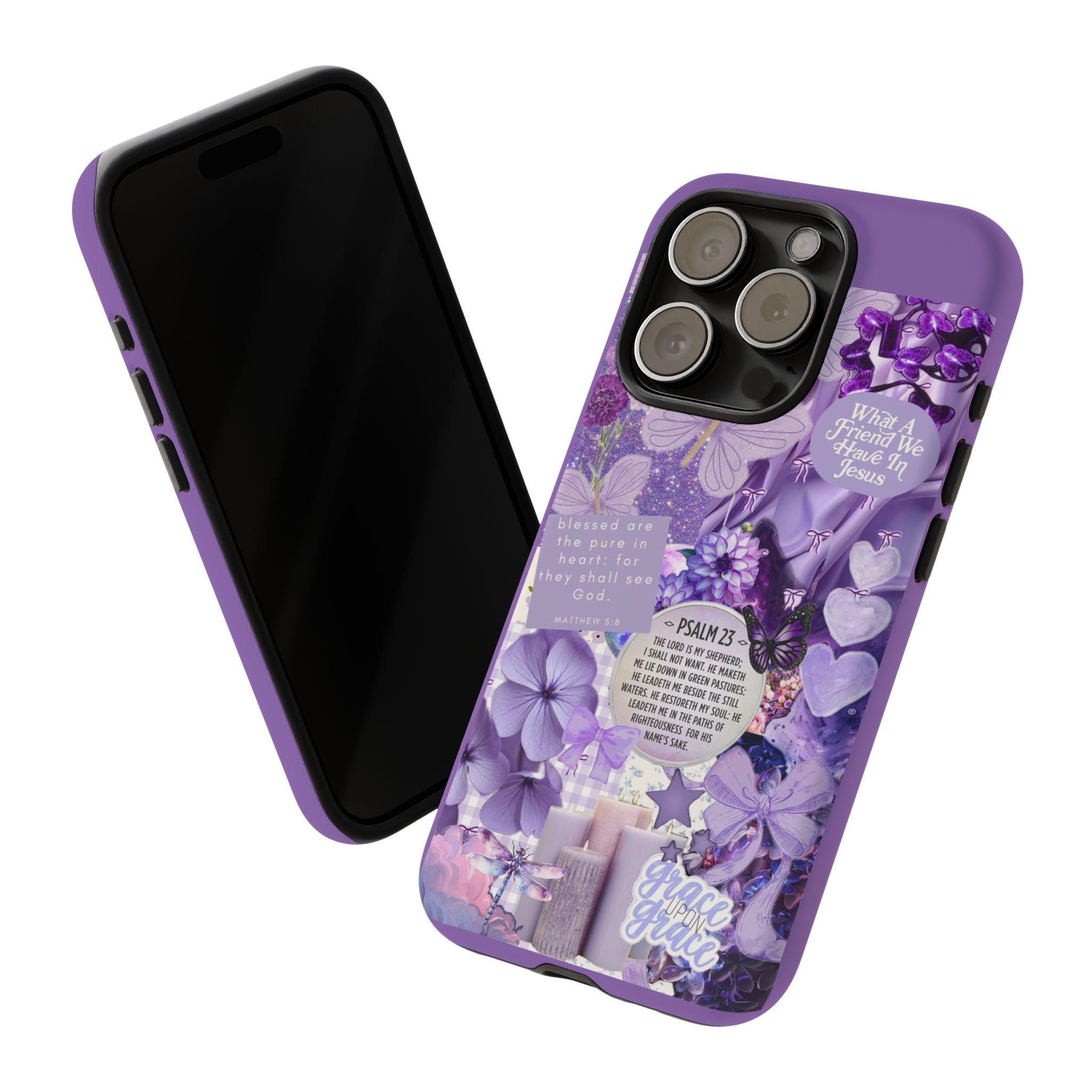 Bible Verse phone case - His Love Never Fails Psalm Phone Case — Floral Christian Scripture iPhone Cover